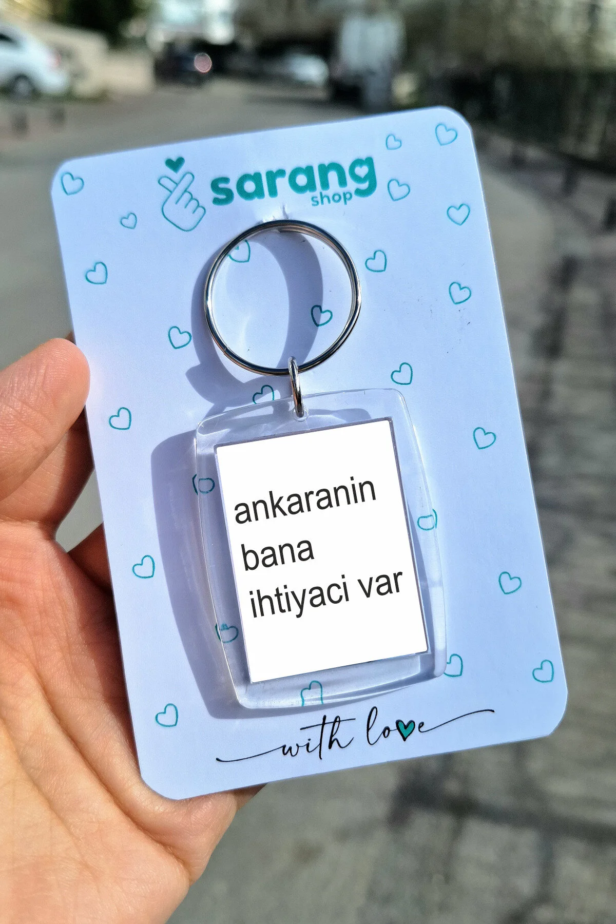جلیقه کلید جاکلیدی قاب شفاف آنکارا به من نیاز دارد SARANG