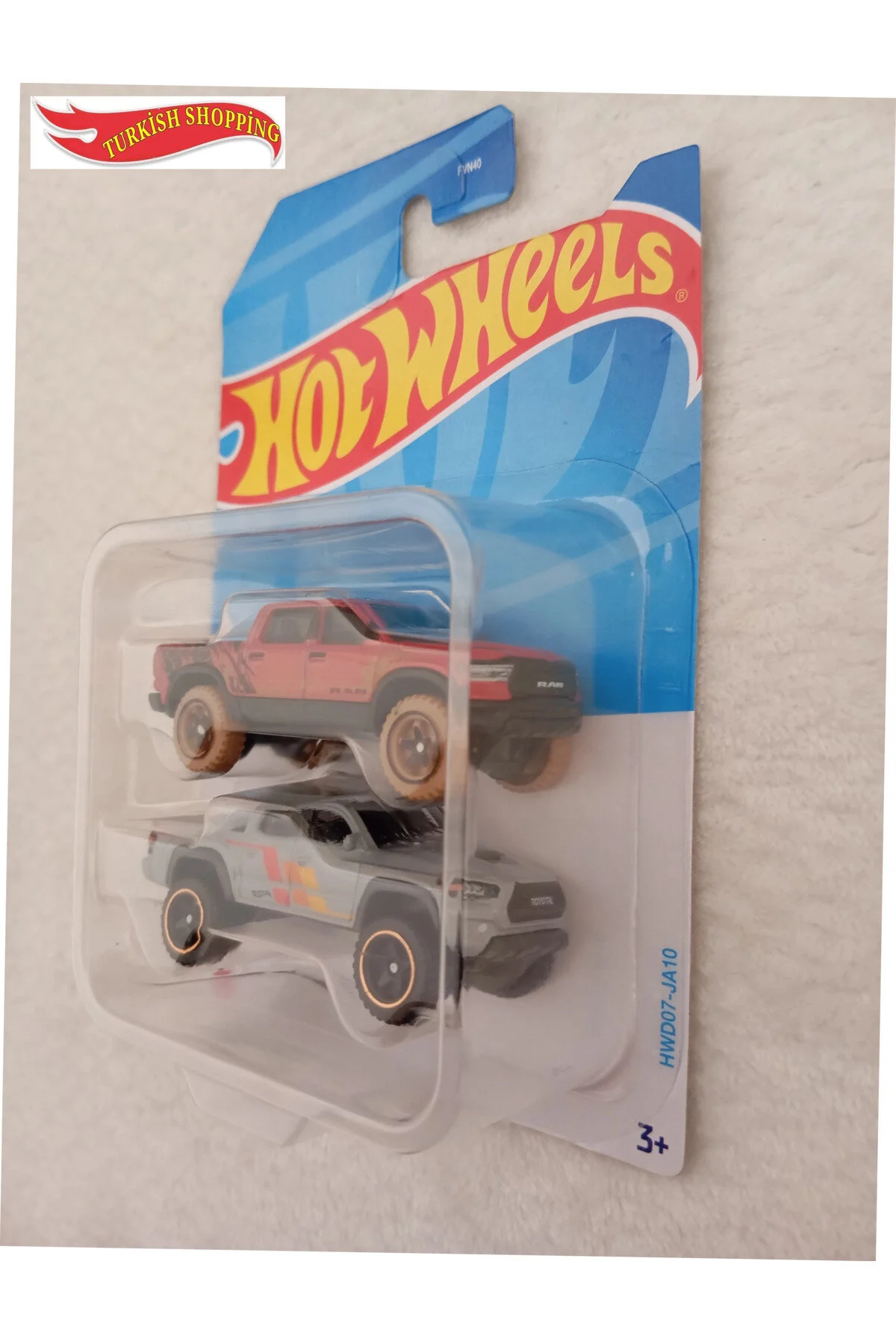 ماشین اسباب بازی 1:64 مقیاس دو رام و پیکاپ تویوتا تاکوما از ترکیه HOT WHEELS