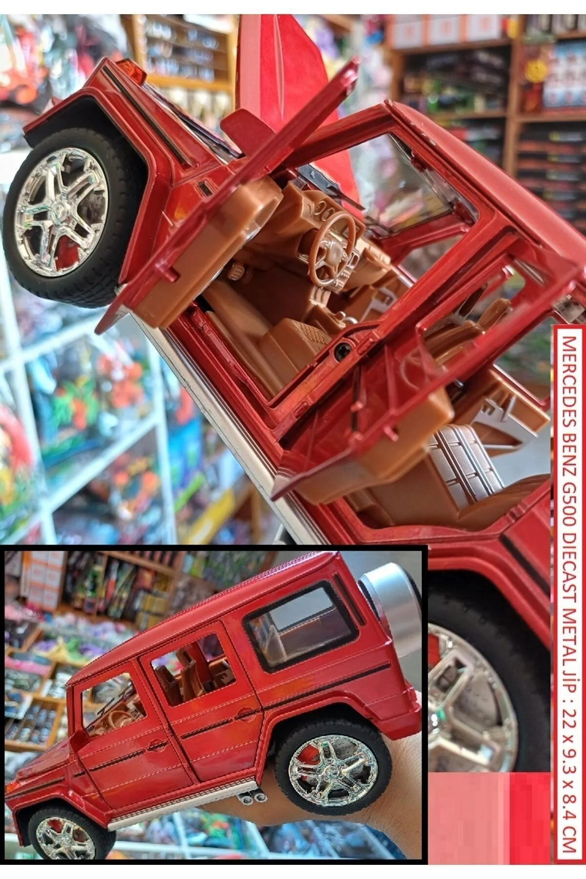 مدل خودرو G65 MERCEDES GIP DIECAST METAL 1.24 COLLECTION MODEL G63 CAR 6 DOOR LIGHT SOUND G500 RED OYUNCAKSAHİLİ