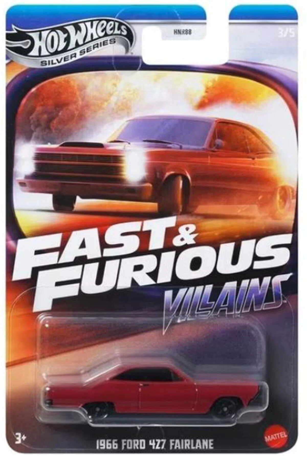 ماشین اسباب بازی FAST & FURIOUS: SERIES SILVER VILLAINS 2025 چرخ های داغ 5 SET HNR88 هات ویلز HOT WHEELS