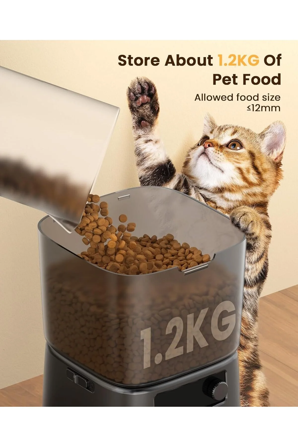 ظرف آب و غذای گربه سگ فیدر اتوماتیک 3.5L با تایمر قابل برنامه ریزی کنترل بخش oneisall