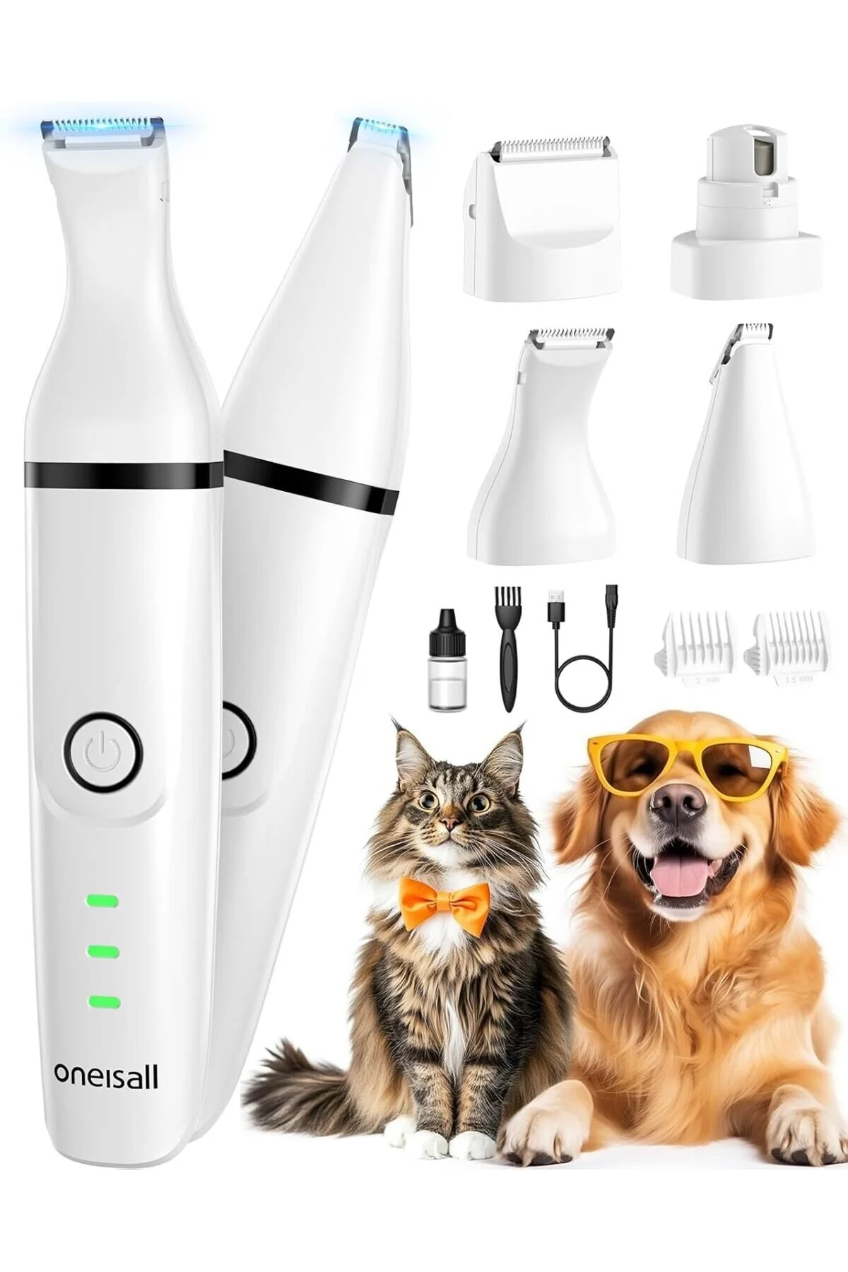محصول جمع آوری مو 4 در 1 DOG CAT قابل شارژ TRIMMER PAW oneisall
