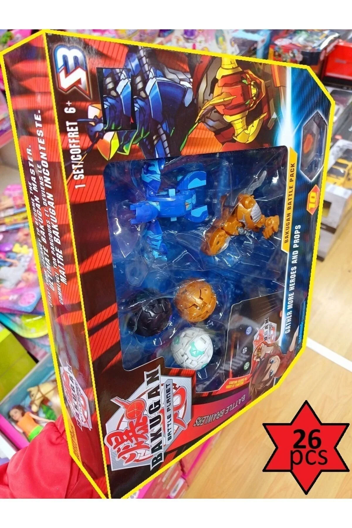 اسباب بازی های فیگور دیگر کارت BAKUGAN 26 PIECES MONEY DRAGON DRAGONOID TOY PYRUS VENTUS AQUOS DARKUS MuditaToys
