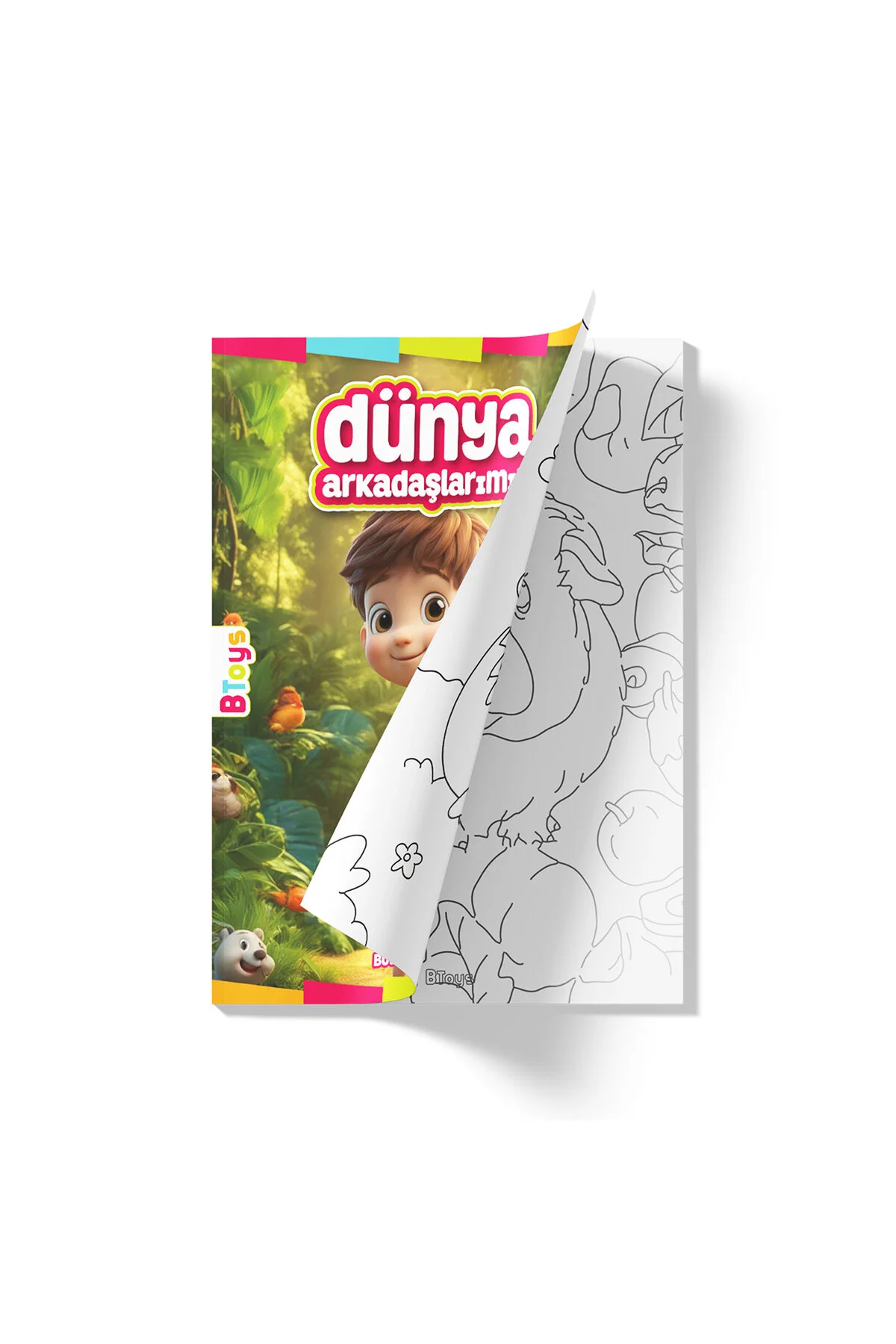 کتاب های رنگ آمیزی دوستان جهان ما 32 صفحه BToys