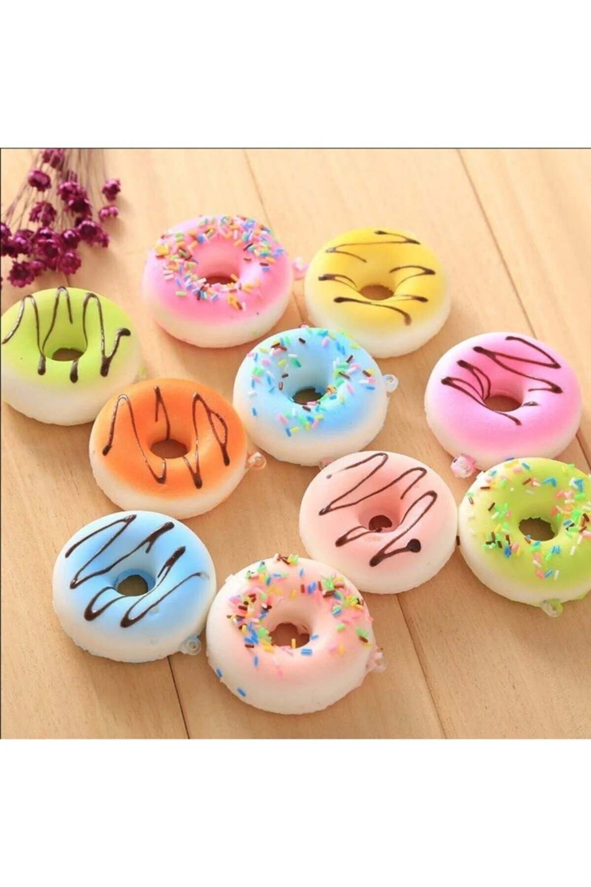 جلیقه کلید سوکوشی اسباب بازی با جاکلیدی دونات معطر Squishy