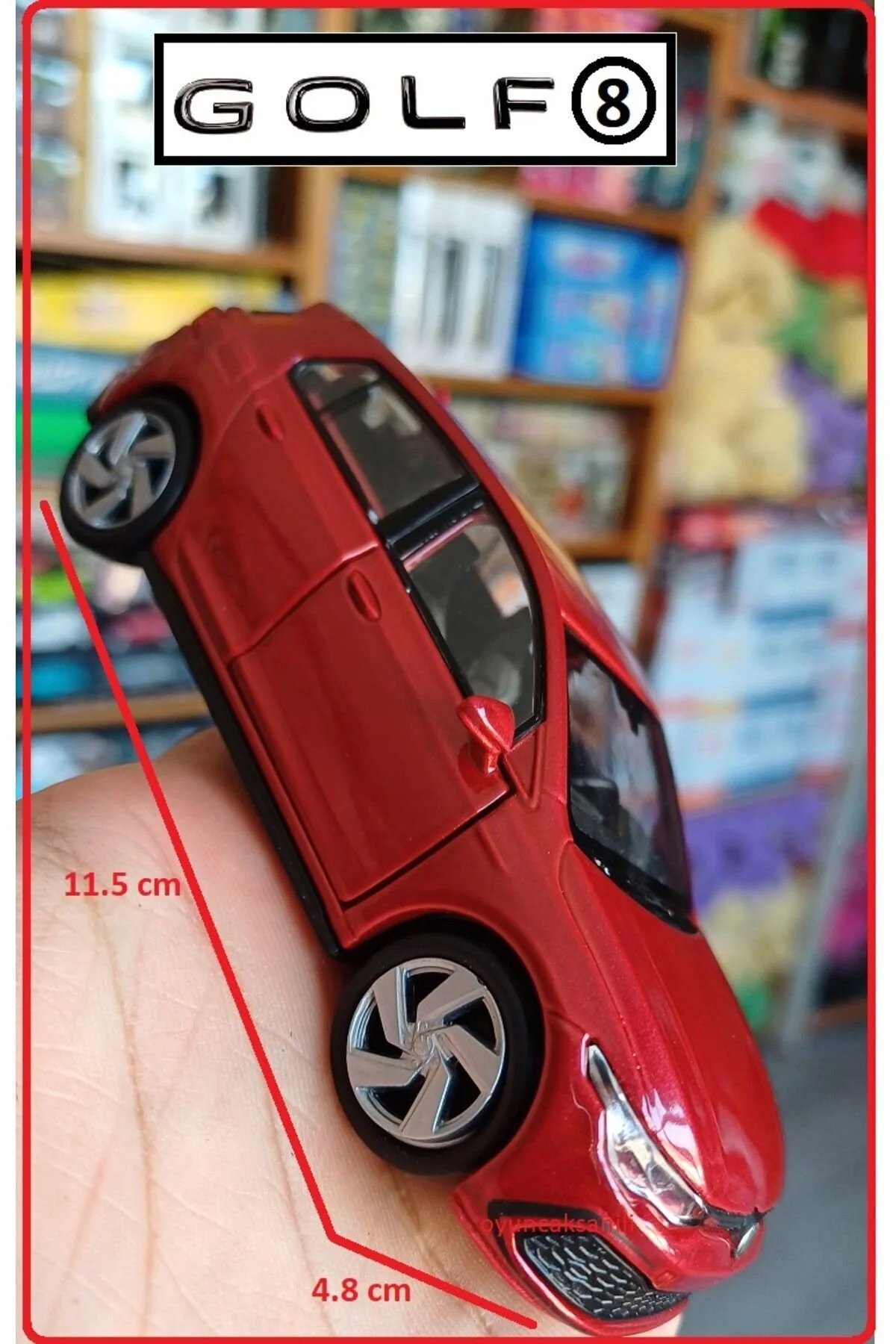 مدل خودرو فولکس واگن جدید گلف 8 GTI فلزی ماشین چکی مجموعه چک قرمز OYUNCAKSAHİLİ