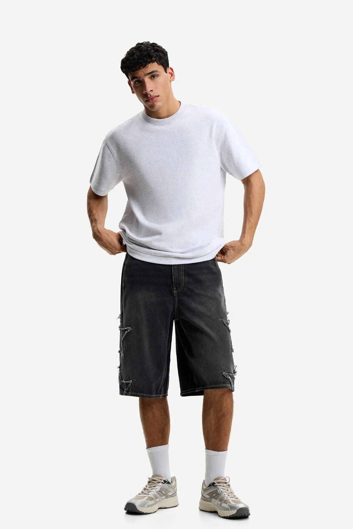 شلوارک baggy fit برشکا اورجینال Bershka