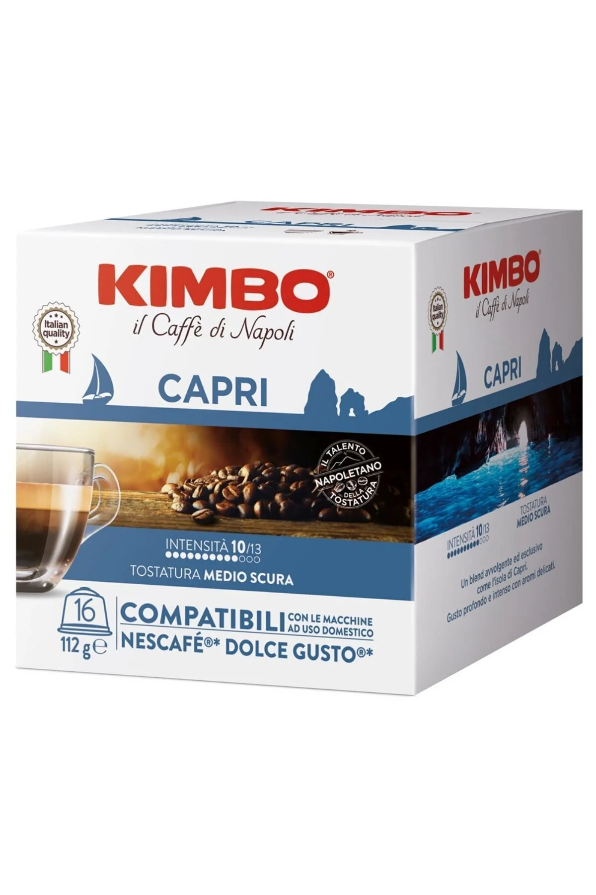 کپسول قهوه سازگار CAPRI DOLCE GUSTO در جعبه 16 Kimbo