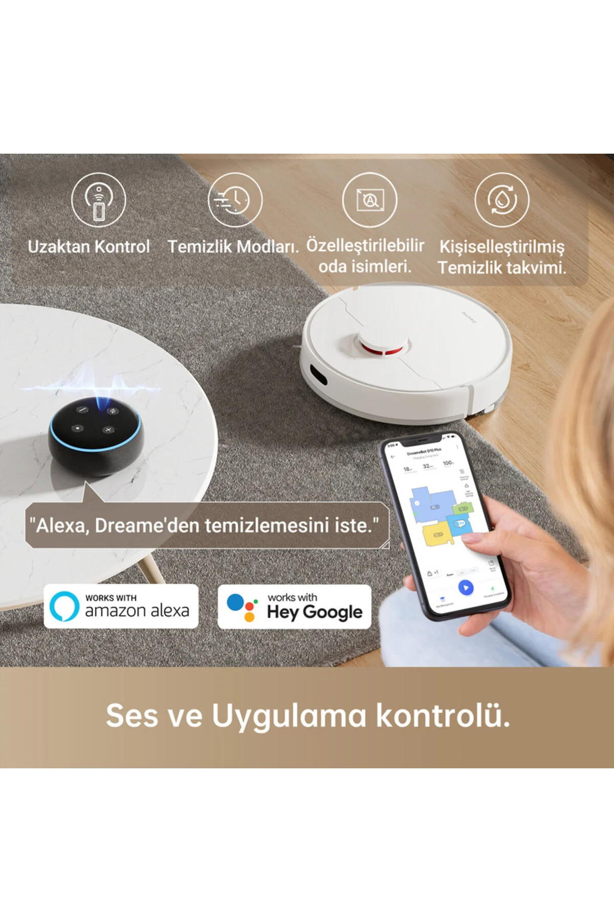 جاروبرقی رباتیک D10 PLUS اورجینال Dreame