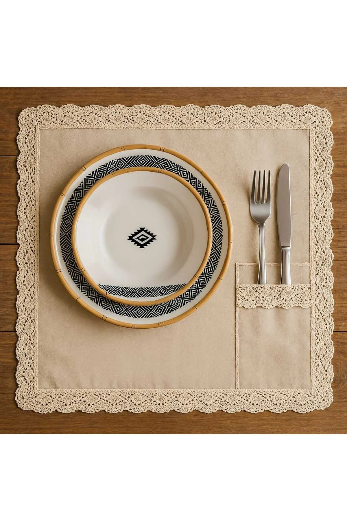 رانر و زیر بشقابی جیب خدمات SUPA SERVICE 1 قطعه Sewing Decor