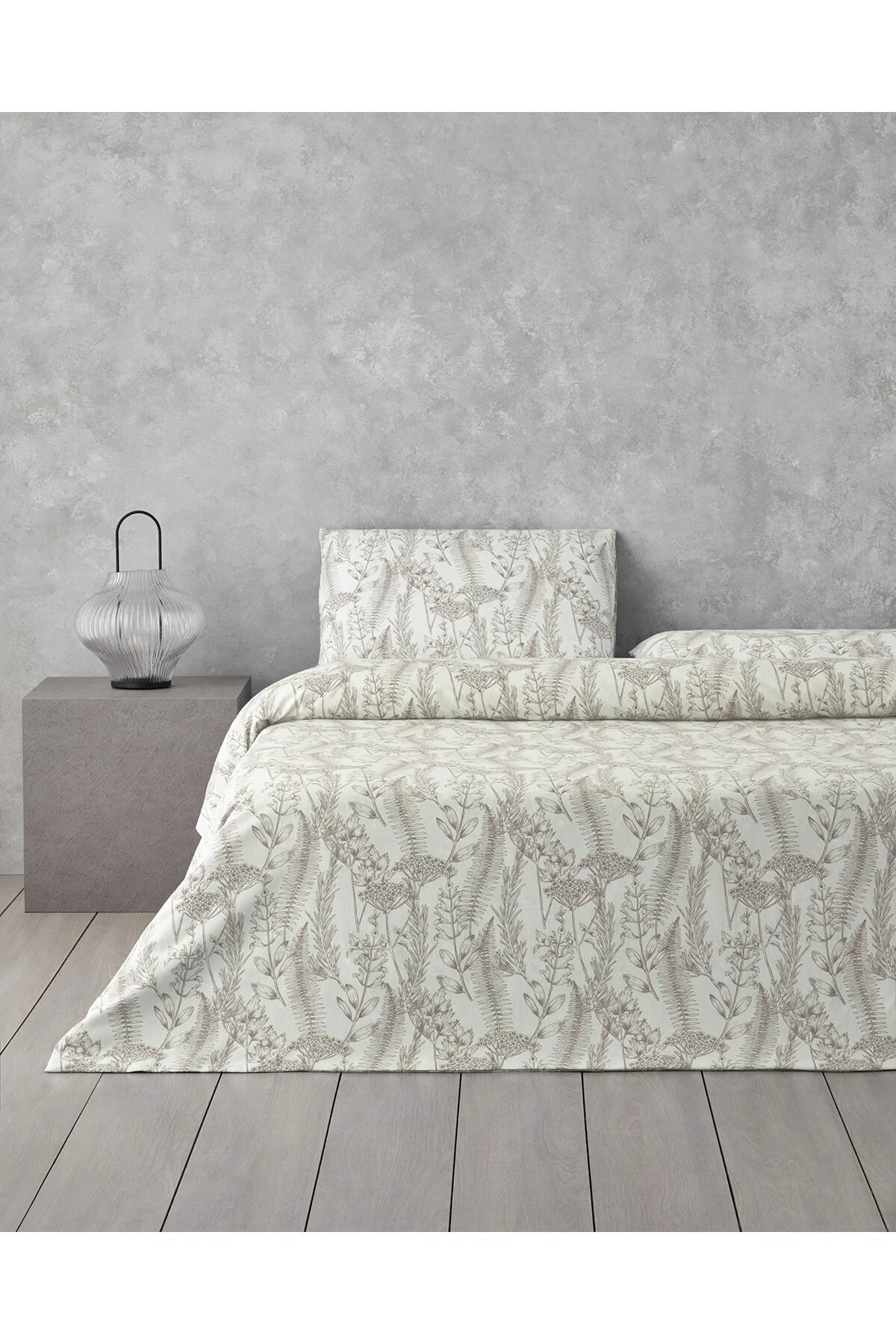 کاور لحاف دو نفره بهار گیاه شناسی تختخواب دونفره آسان 200X220 سانتی متر بژ انگلیش هوم English Home