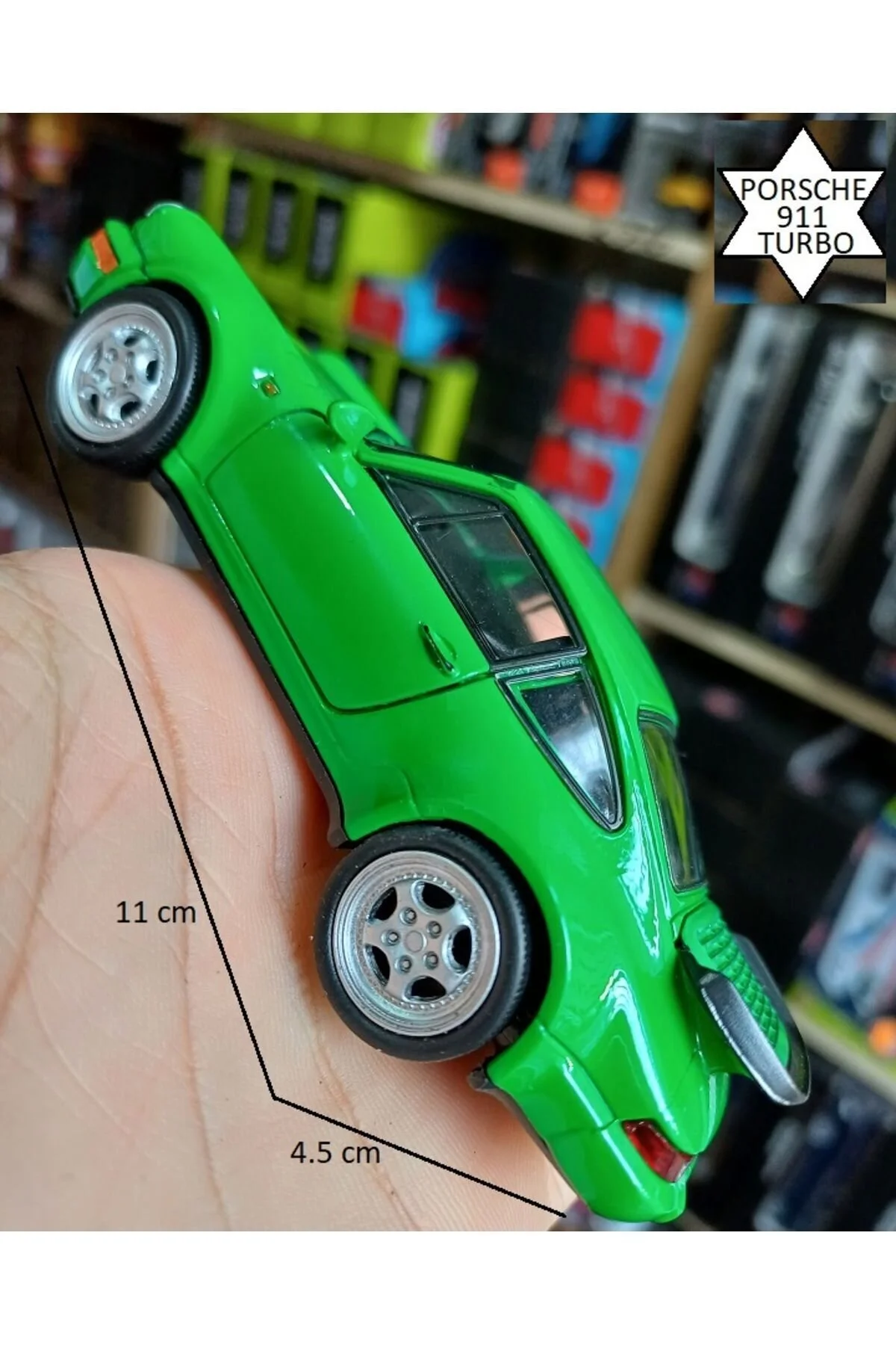 مدل خودرو پورشه 911 TURBO CLASSIC DIECAST DOORS COLLECTION MODEL OPEN GREEN OYUNCAKSAHİLİ