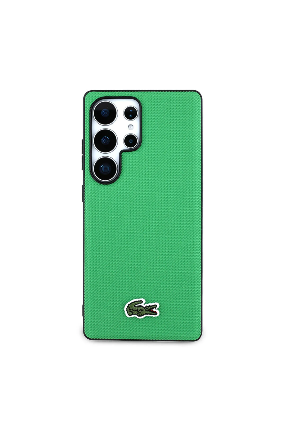 کاور و قاب GALAXY S25 ULTRA COMPATIBLE LACOSTE دارای مجوز PU PIQUE با طرح لوگو بافته شده از تمساح سبز اورجینال Lacoste