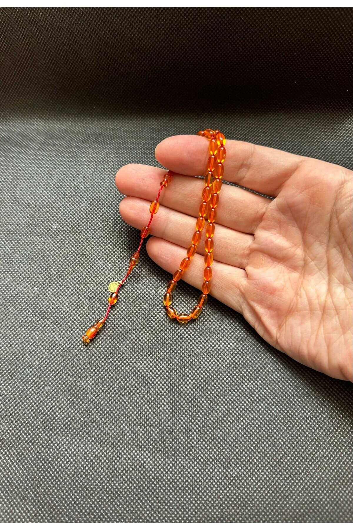 تسبیح مردانه فشار مچ دست کهربا 4 انگشت اندازه کوچک چهار با هدیه مرد استاد Kehribarstore