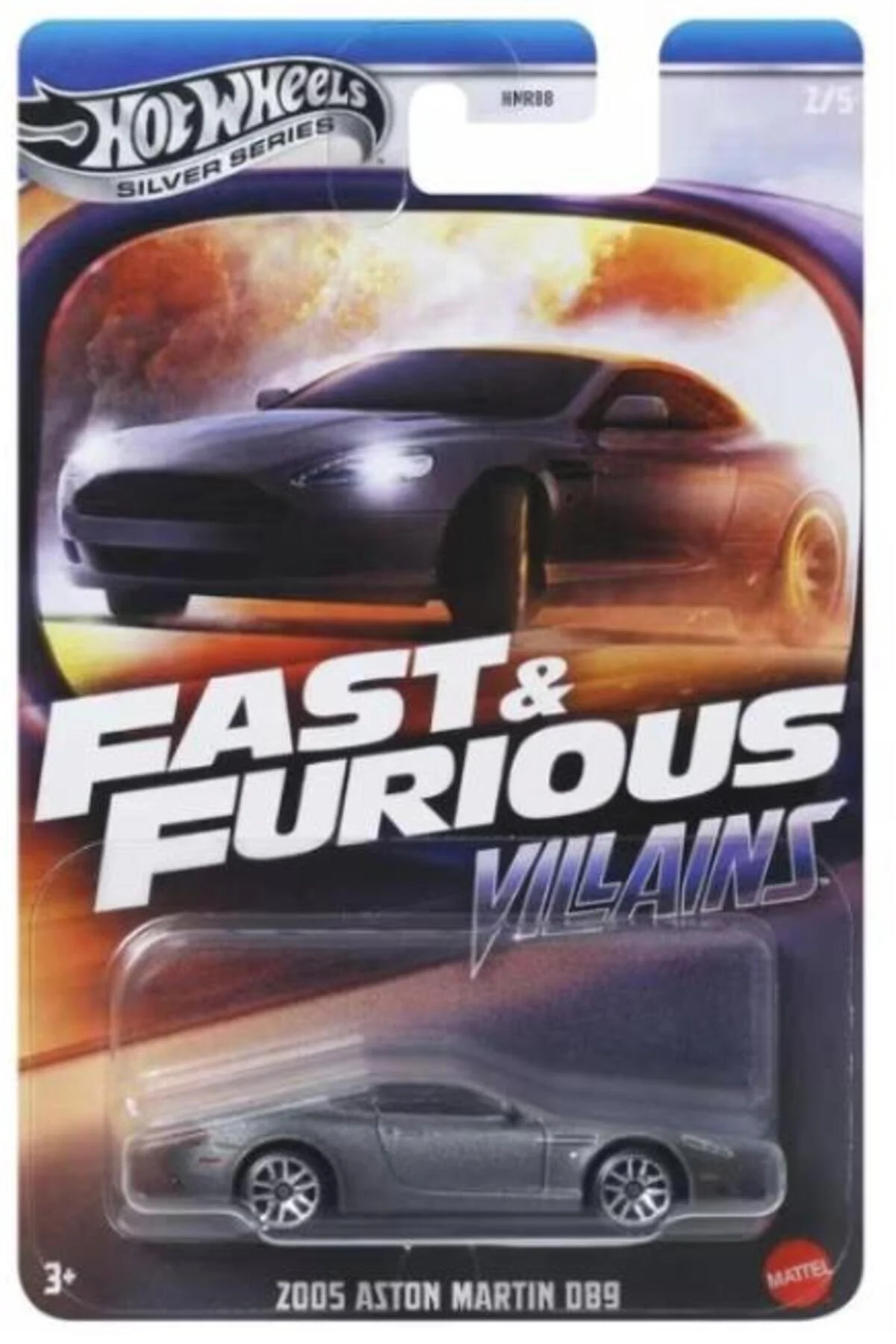 ماشین اسباب بازی FAST & FURIOUS: SERIES SILVER VILLAINS 2025 چرخ های داغ 5 SET HNR88 هات ویلز HOT WHEELS