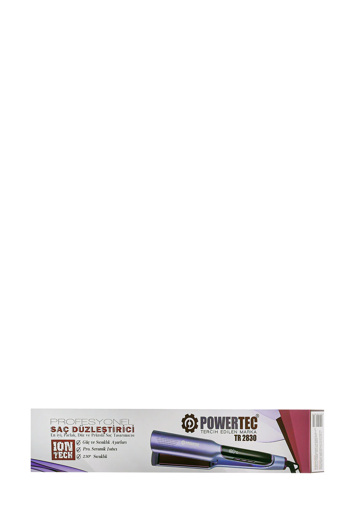 اتو مو بنفش برقی Tr 2830 روکش سرامیکی عملکرد یونی استایل یک ظاهر طراحی شده پاورتچ  Powertec