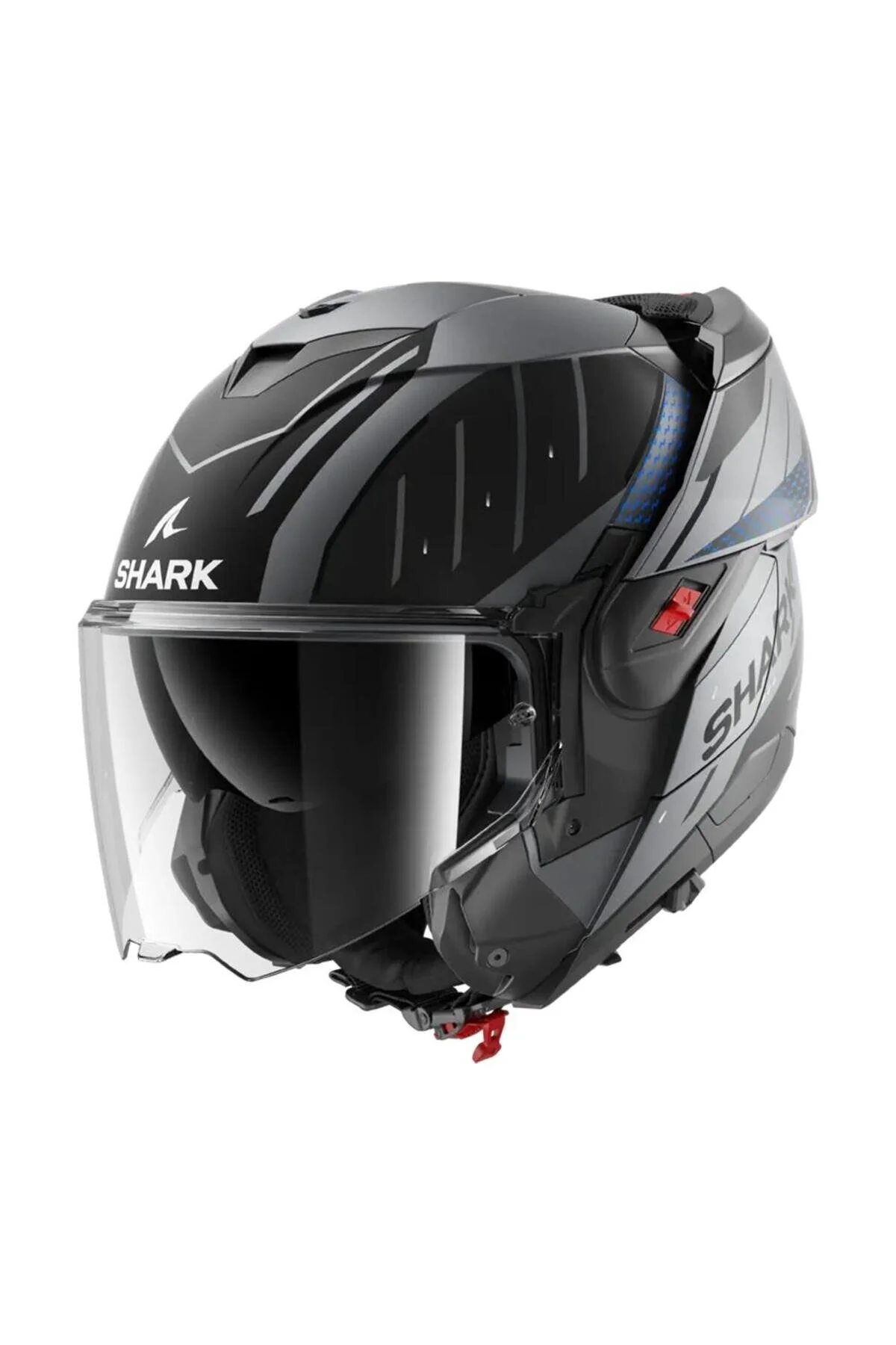 کلاه کاسکت موتورسیکلت چند رنگ OXO RYDGER GREY BLUE CHICK OPEN HELMET XXL Shark