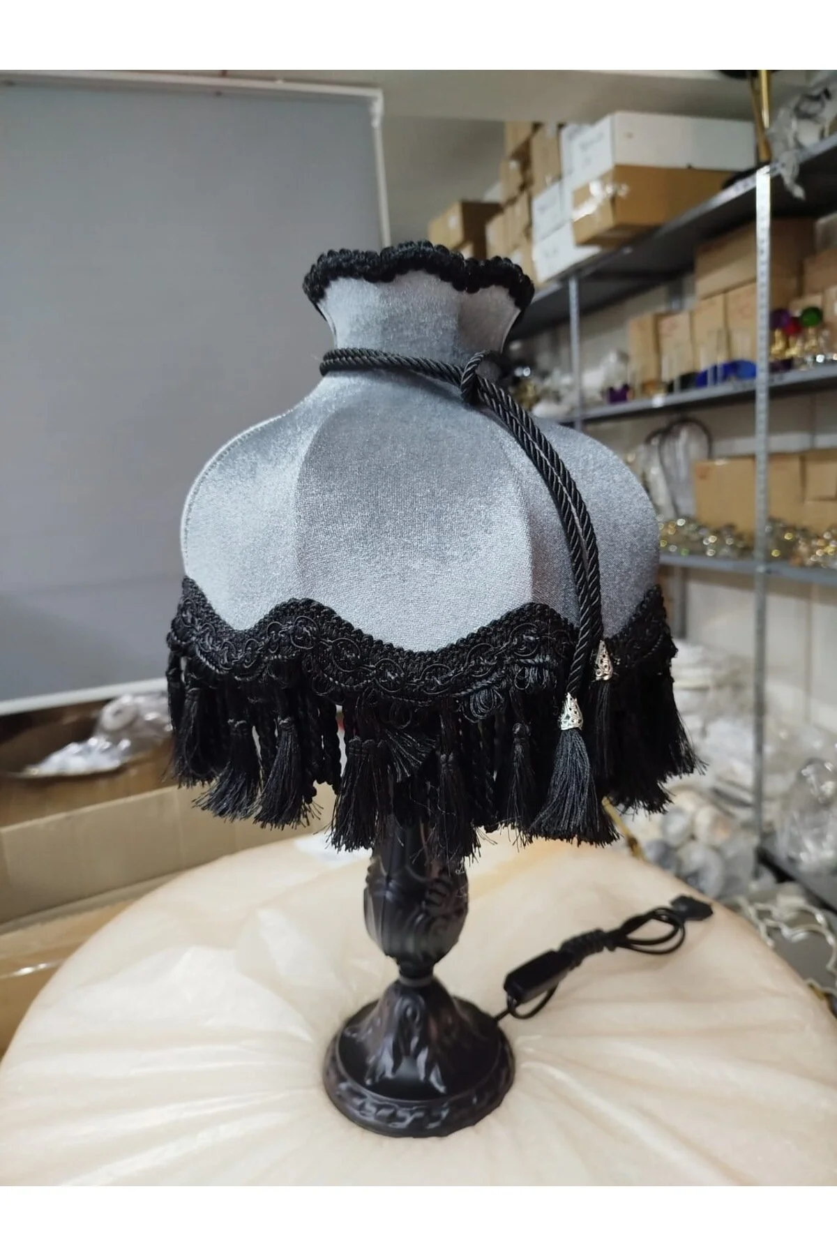 آباژور ESTERHOMEDECOR SINGLE TASSEL LAMPSHADE اورجینال hediye