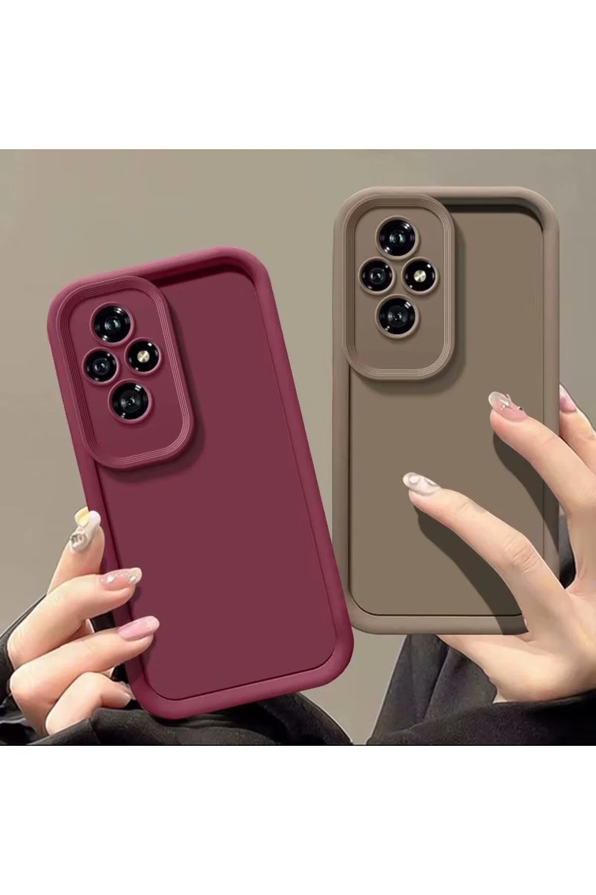 کاور و قاب HONOR 200 PRO CASE SOFT COLORFUL LAUNCH دوربین سیلیکونی محافظ قهوه سه بعدی با لبه ضخیم بیرون زده مووتک m.tk moveteck