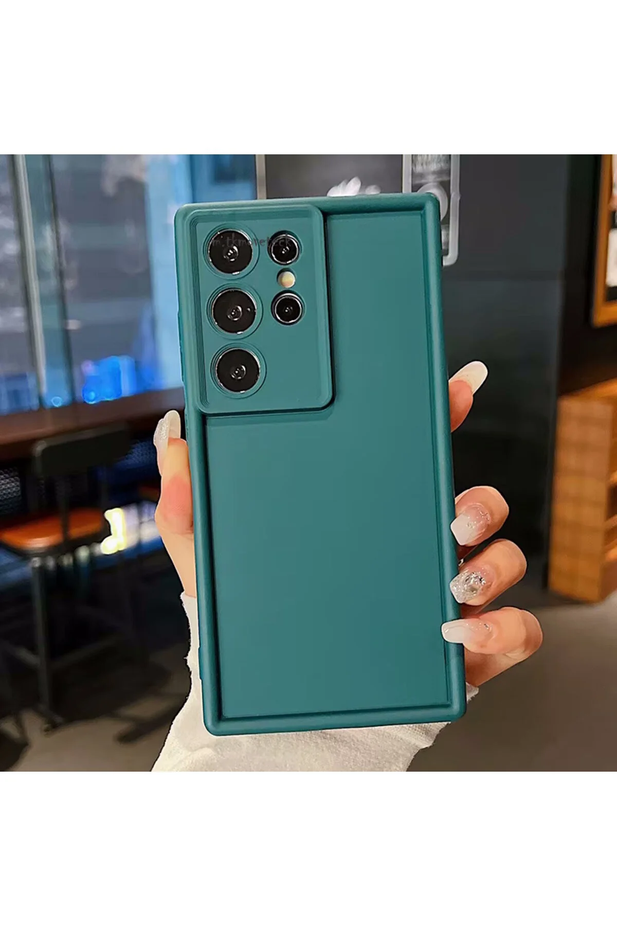 کاور و قاب SAMSUNG GALAXY S24 ULTRA CASE SOFT LAUNCH دوربین سیلیکونی محافظ قهوه با لبه ضخیم بیرون زده مووتک m.tk moveteck