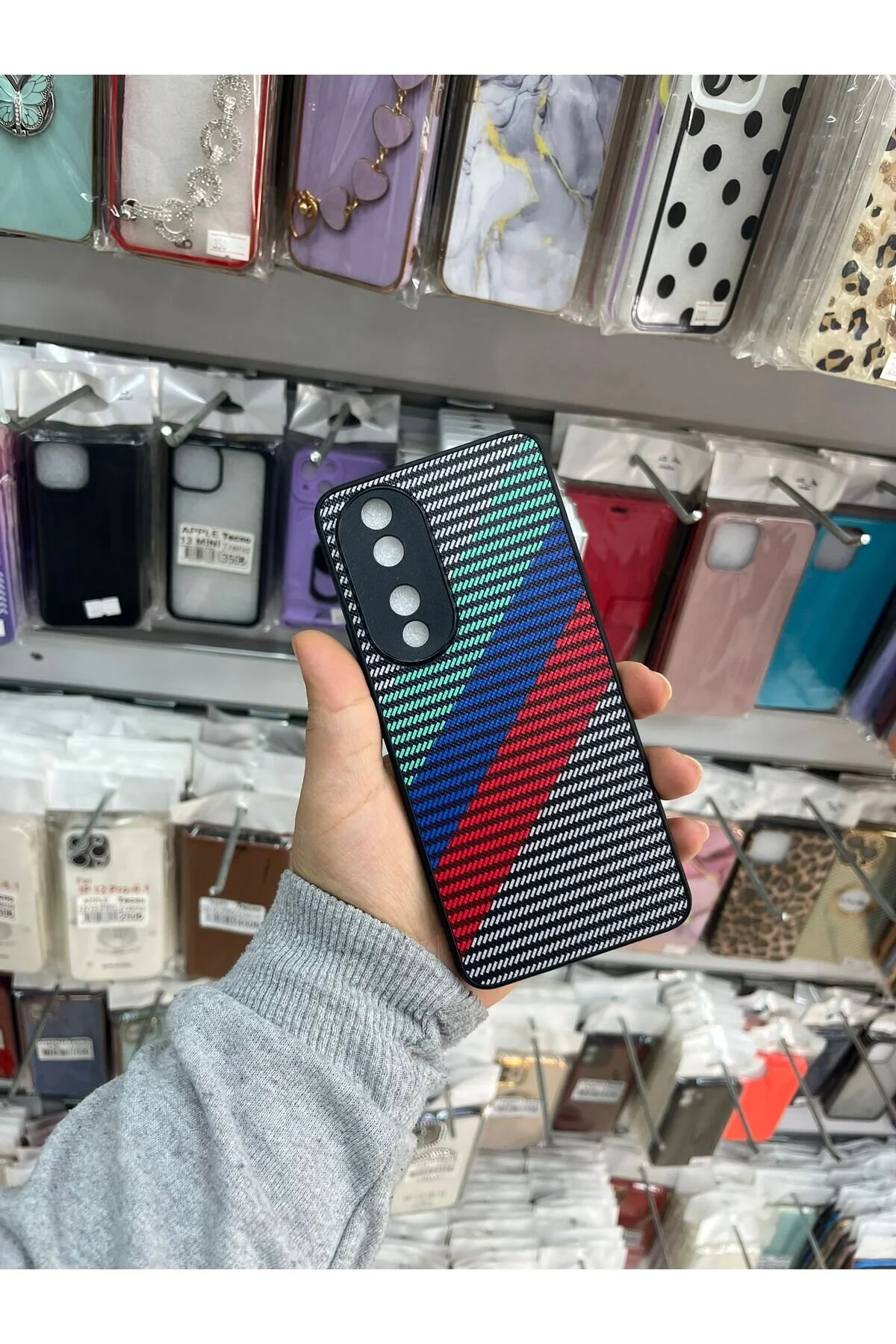 کاور و قاب سیلیکونی کربن پریمیوم HONOR 90 TECNOTREND