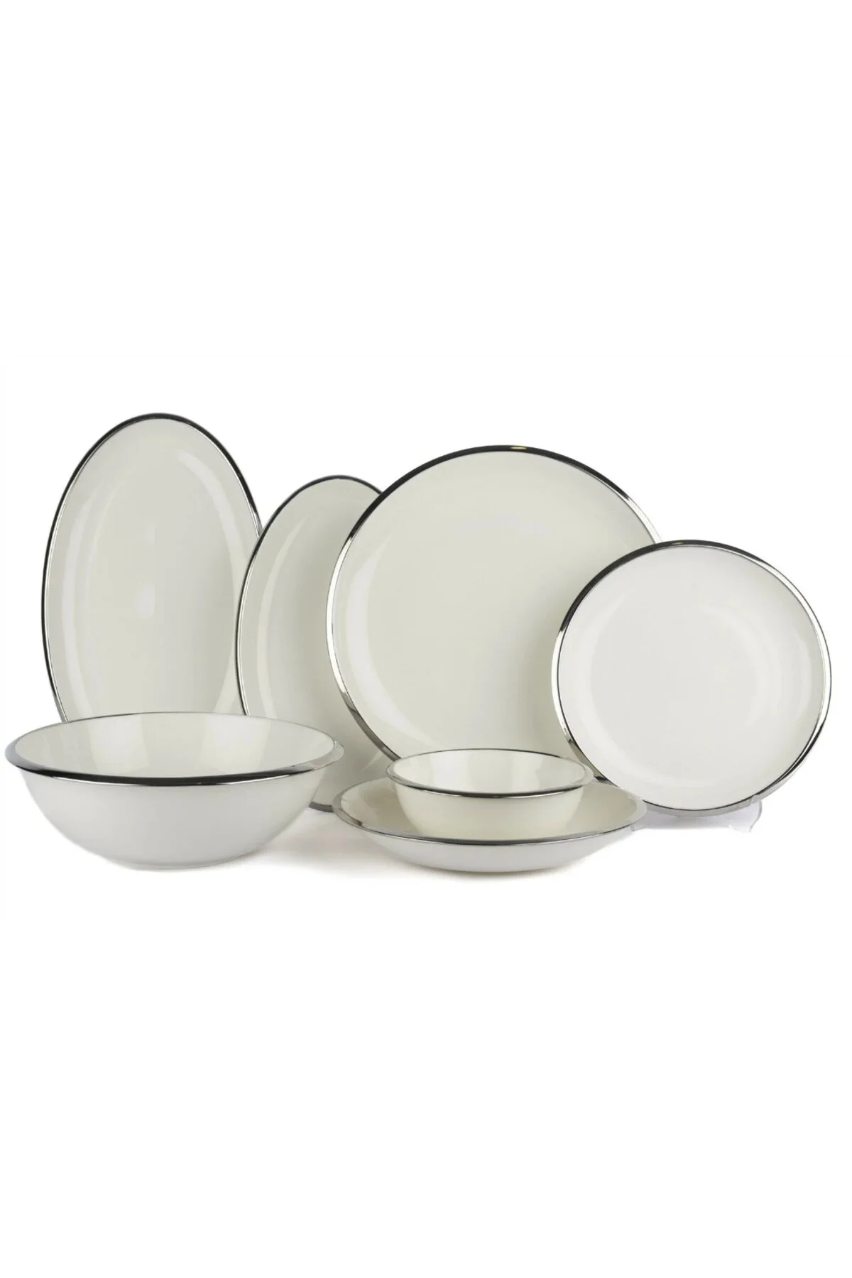 سرویس غذاخوری P258.389048 مجموعه شام ​​27 قطعه نقره ای باریک Mikasa Moor