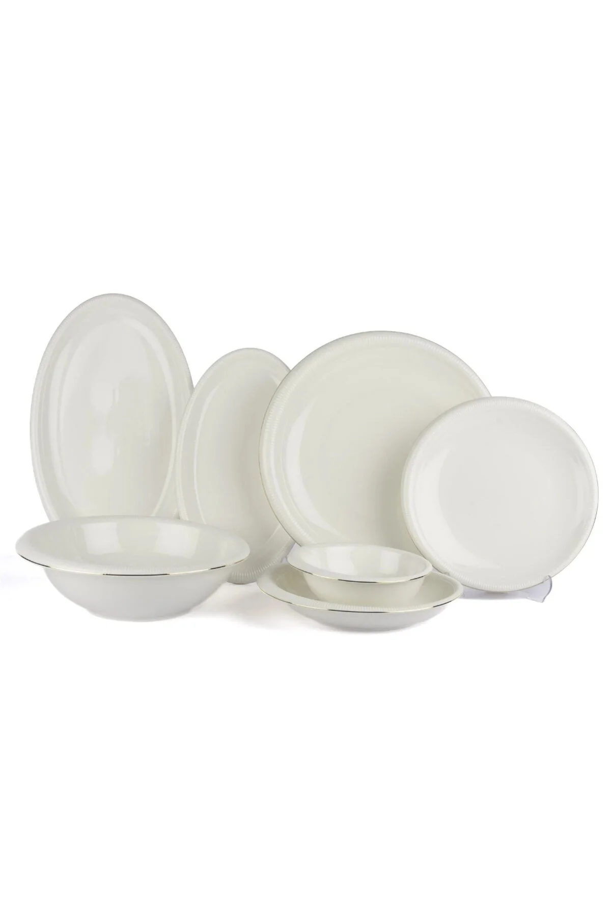 سرویس غذاخوری P258.388843 خطوط طلای 27 مجموعه شام مجموعه Mikasa Moor