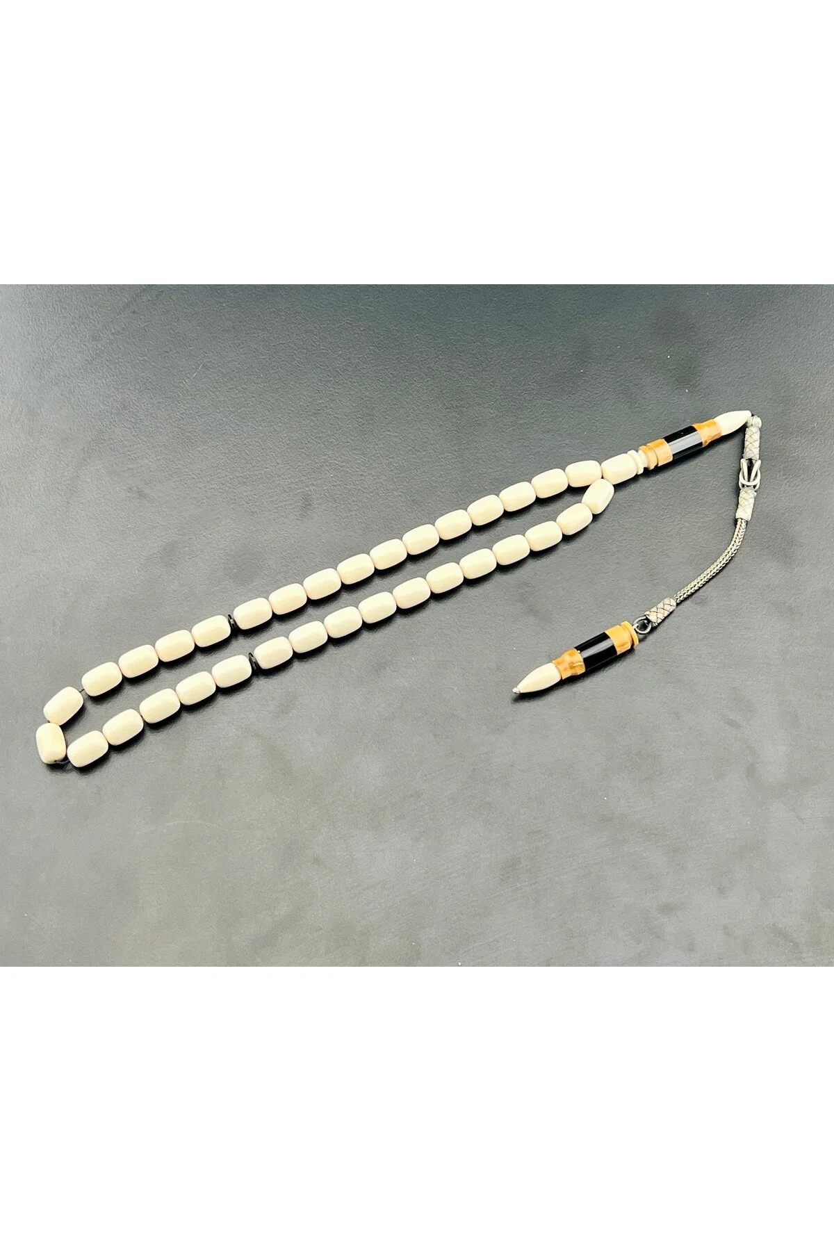 تسبیح مردانه کارشناسی ارشد کاتالین مرد نقره ای ROSARY AZELON