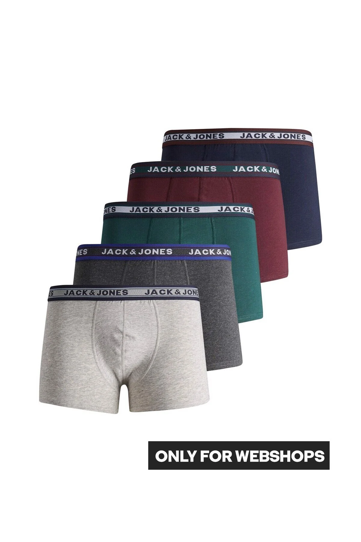 باکس مردانه 5 تکه مشکی طرح دار ترکیب راحتی و استایل با 95% پنبه Jack & Jones
