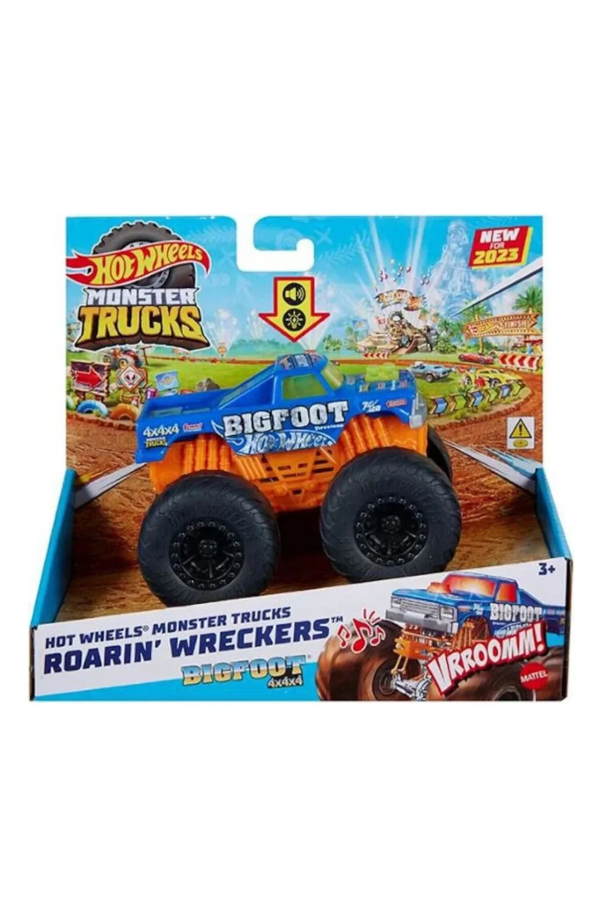 ماشین اسباب بازی کامیون های هیولا 1:43 ROARING CARS HDX60 HMM53 هات ویلز اورجینال HOT WHEELS