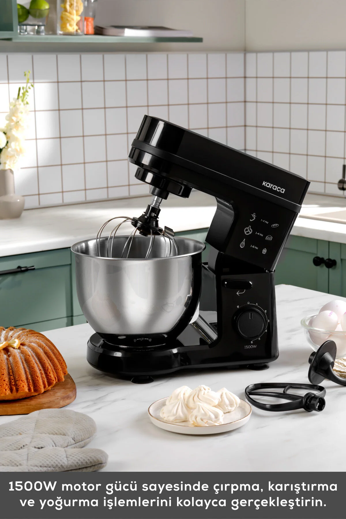 میکسر و ست MAESTROCHEF STELLA STELA MIXER مشکی 1500W 5 لیتری کاراجا Karaca
