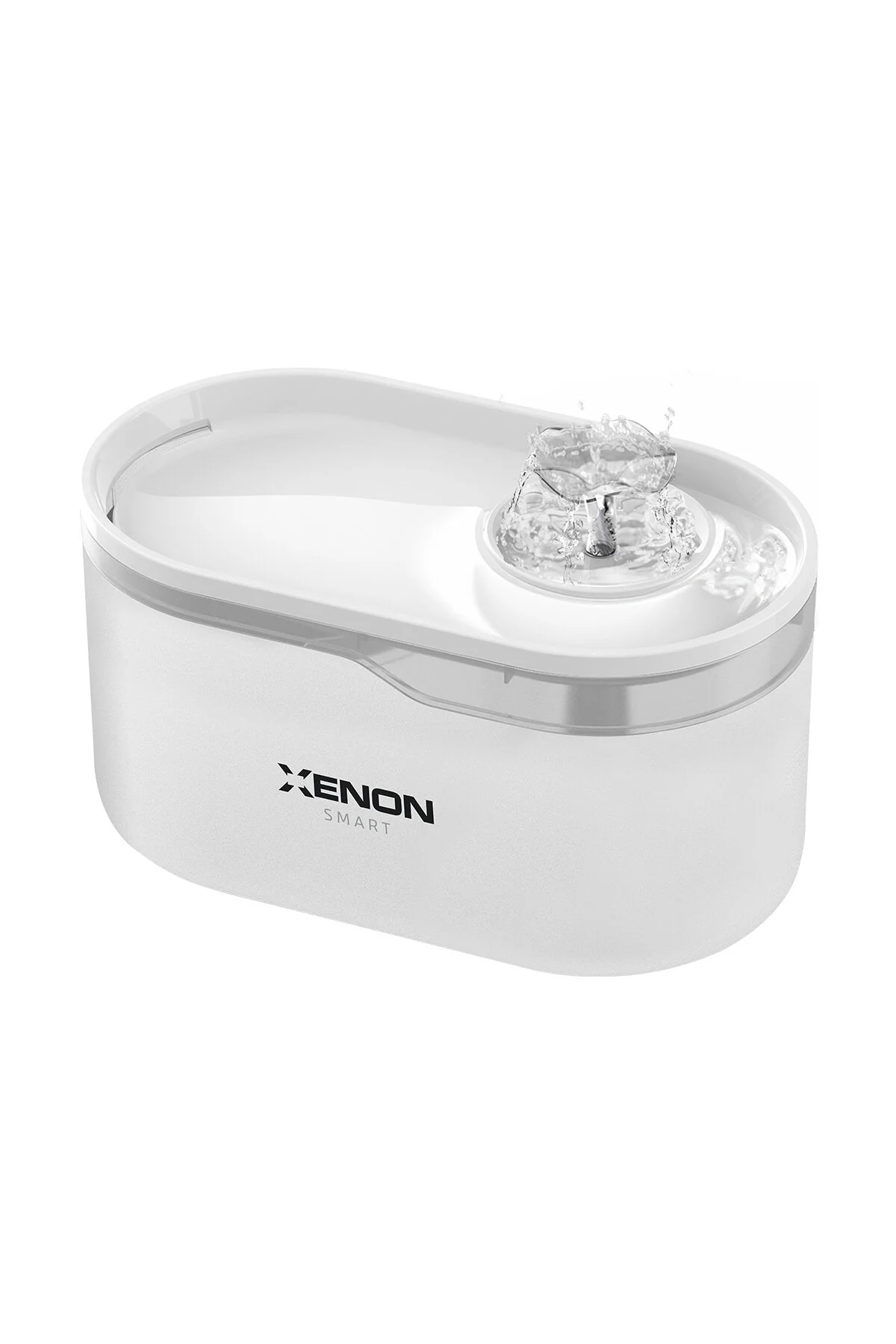 ظرف آب و غذای گربه سگ سفید وغذای هوشمند چشمه 4 لیتر فیلتر شفاف  Xenon Smart