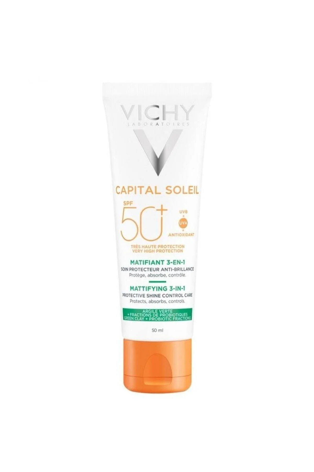 کرم ضد آفتاب صورت سرمایه SOLEIL SPF 50 MATTIFYING 3 در 1 خورشید میل ویشی Vichy