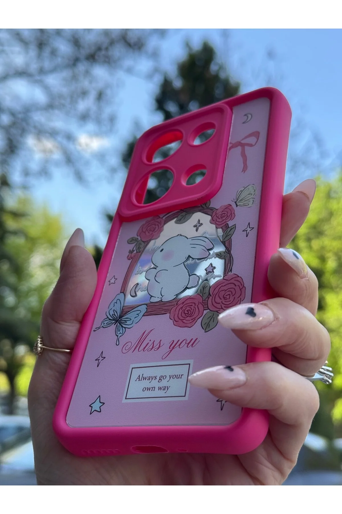 کاور و قاب شیائومی REDMI NOTE 13 PRO 4G سازگار با محافظ سیلیکونی گربه عروسکی خرس فیگور گل ناز DÜNYA AKSESUAR