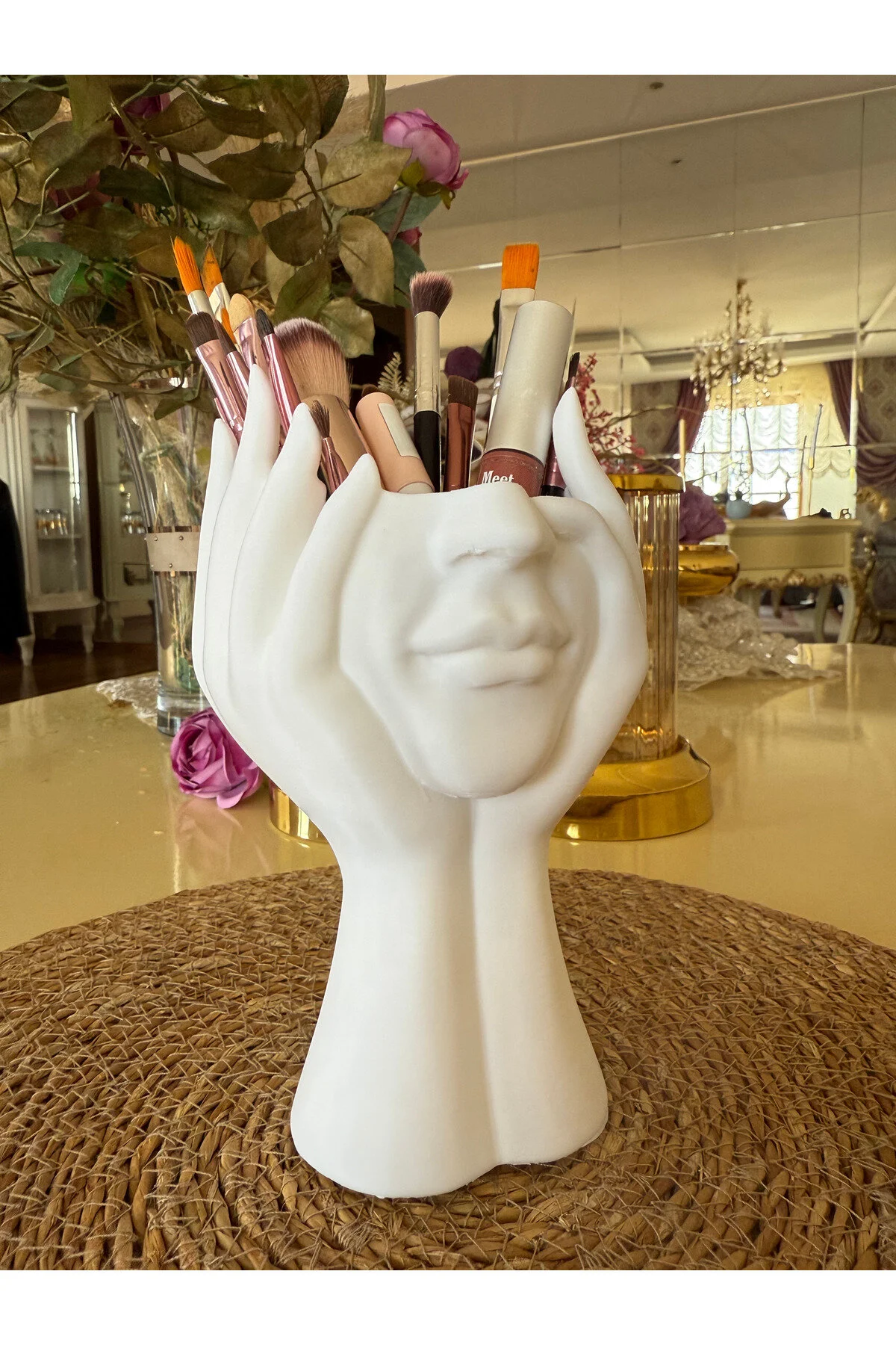 نظم‌دهنده لوازم آرایش و جواهر برس چهره شکل 3D سازمان دهنده میز تزئینی shop
