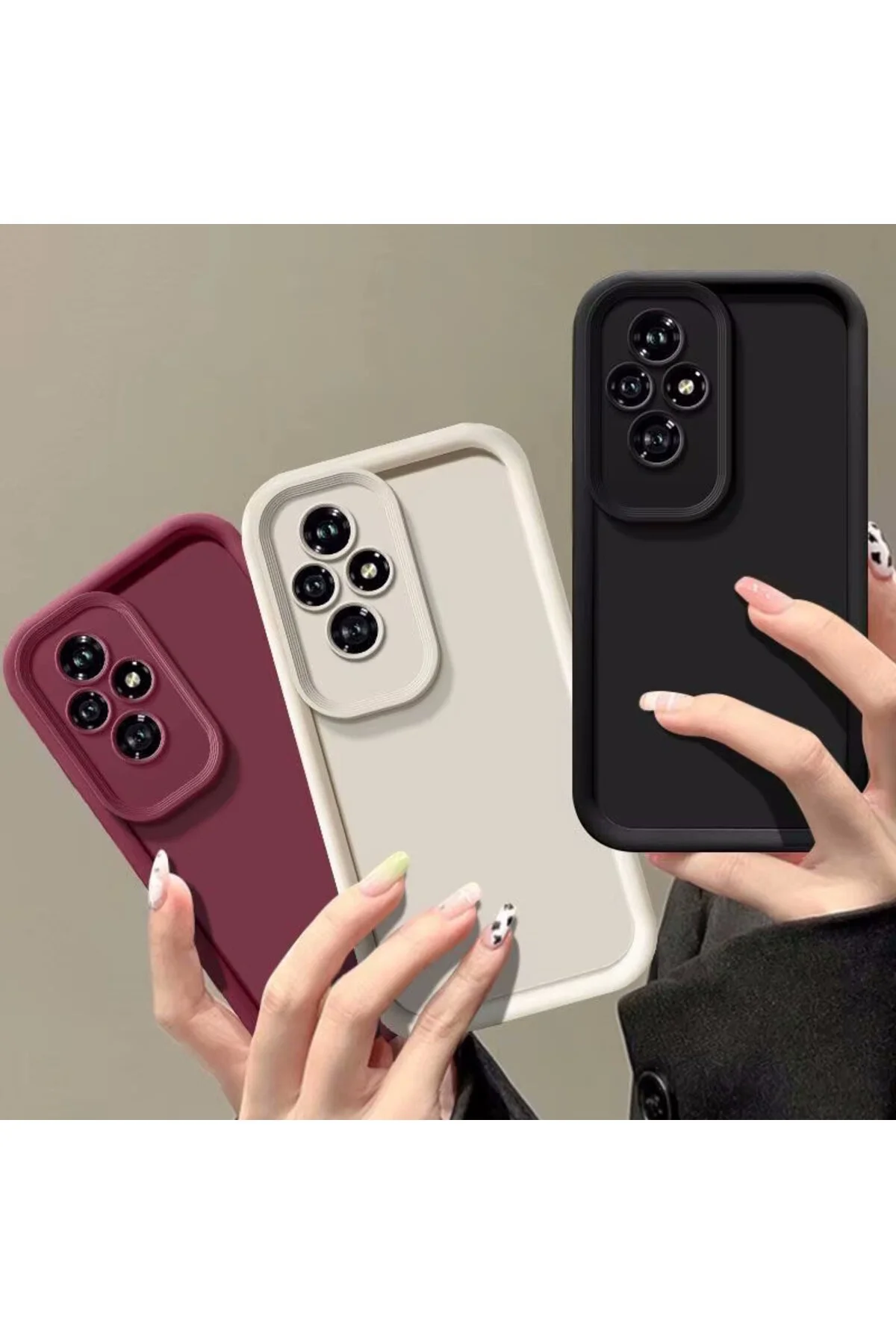 کاور و قاب HONOR 200 PRO CASE SOFT COLORFUL LAUNCH دوربین سیلیکونی محافظ قهوه سه بعدی با لبه ضخیم بیرون زده مووتک m.tk moveteck