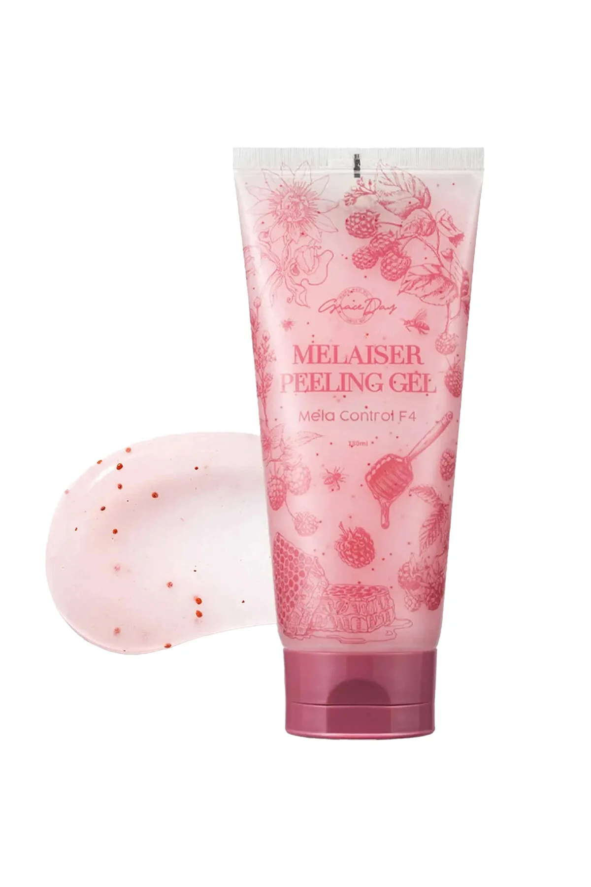اسکراب صورت مجتمع میوه با ظاهر لکه در برابر لایه برداری ژل MELAISER PEELING MELA CONTROL Grace Day
