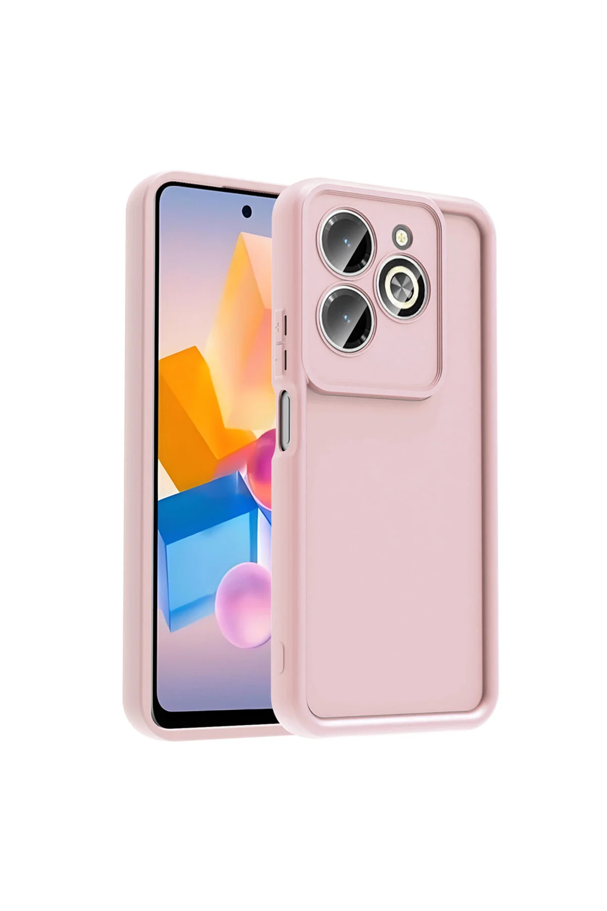 کاور و قاب INFINIX HOT 40 PRO CASE SOFT COLORFUL LAUNCH دوربین سیلیکونی محافظ قهوه با لبه ضخیم بیرون زده مووتک m.tk moveteck