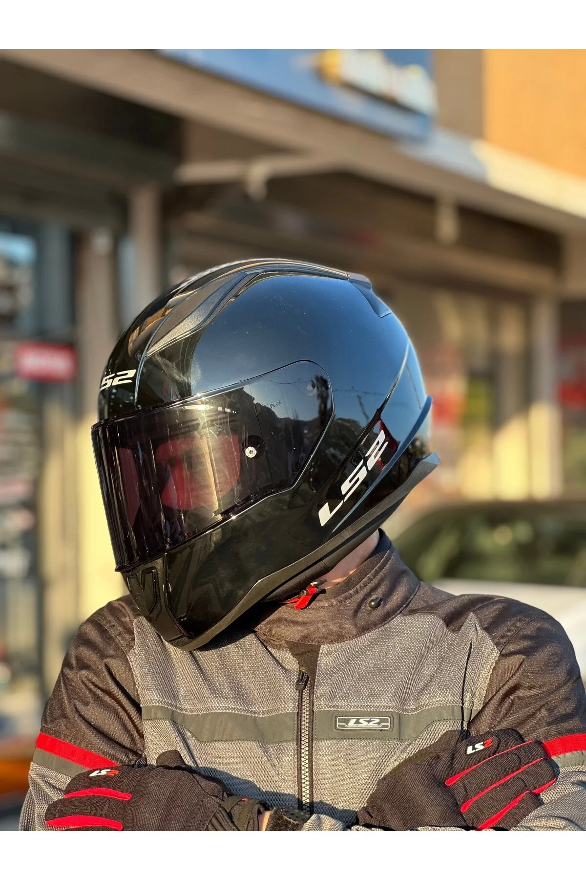 کلاه کاسکت موتورسیکلت مشکی ایمنی سیاه RAPID 2 RACE LS2