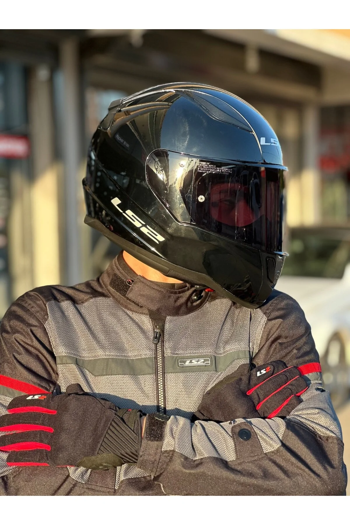 کلاه کاسکت موتورسیکلت مشکی ایمنی سیاه RAPID 2 RACE LS2