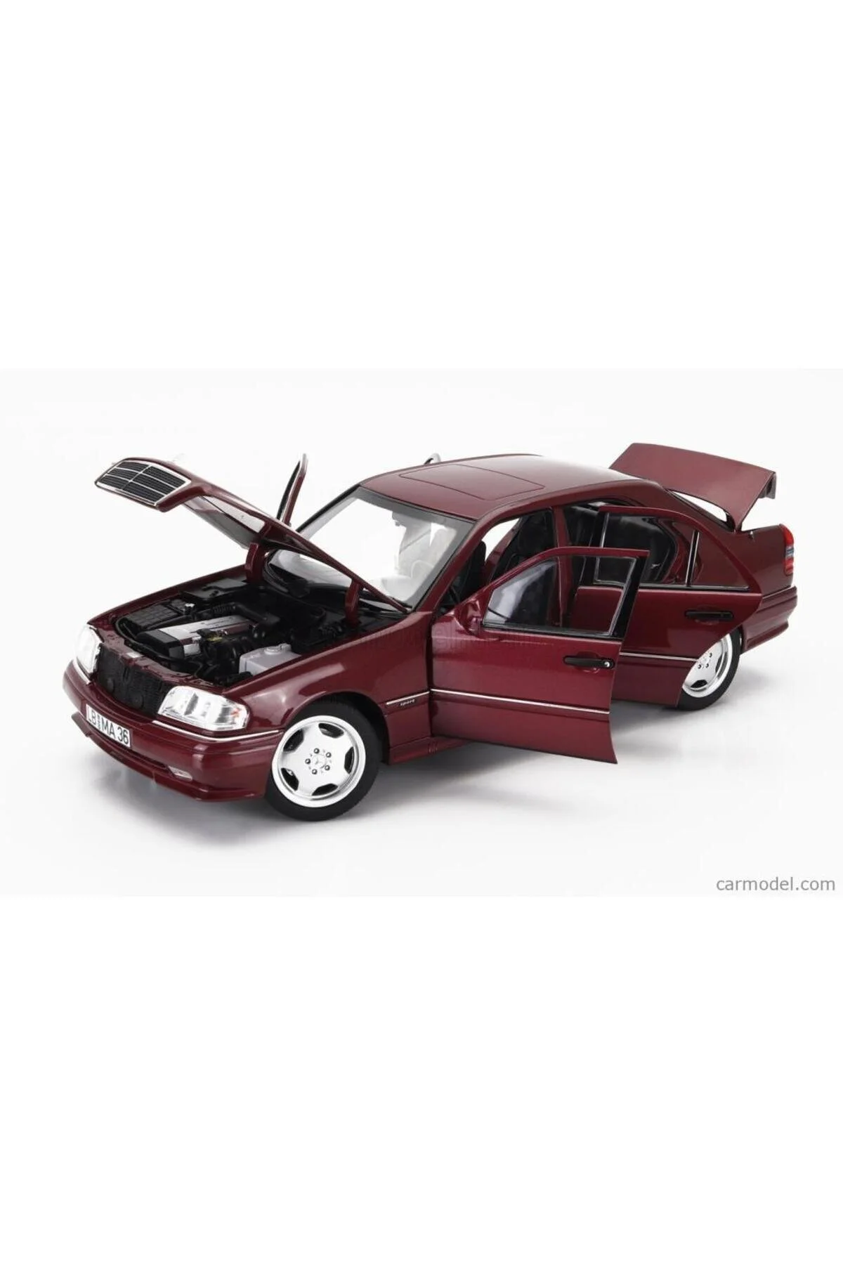 مدل خودرو 1993 1997 1:18 مرسدس BENZ C 36 AMG ماشین قرمز Norev