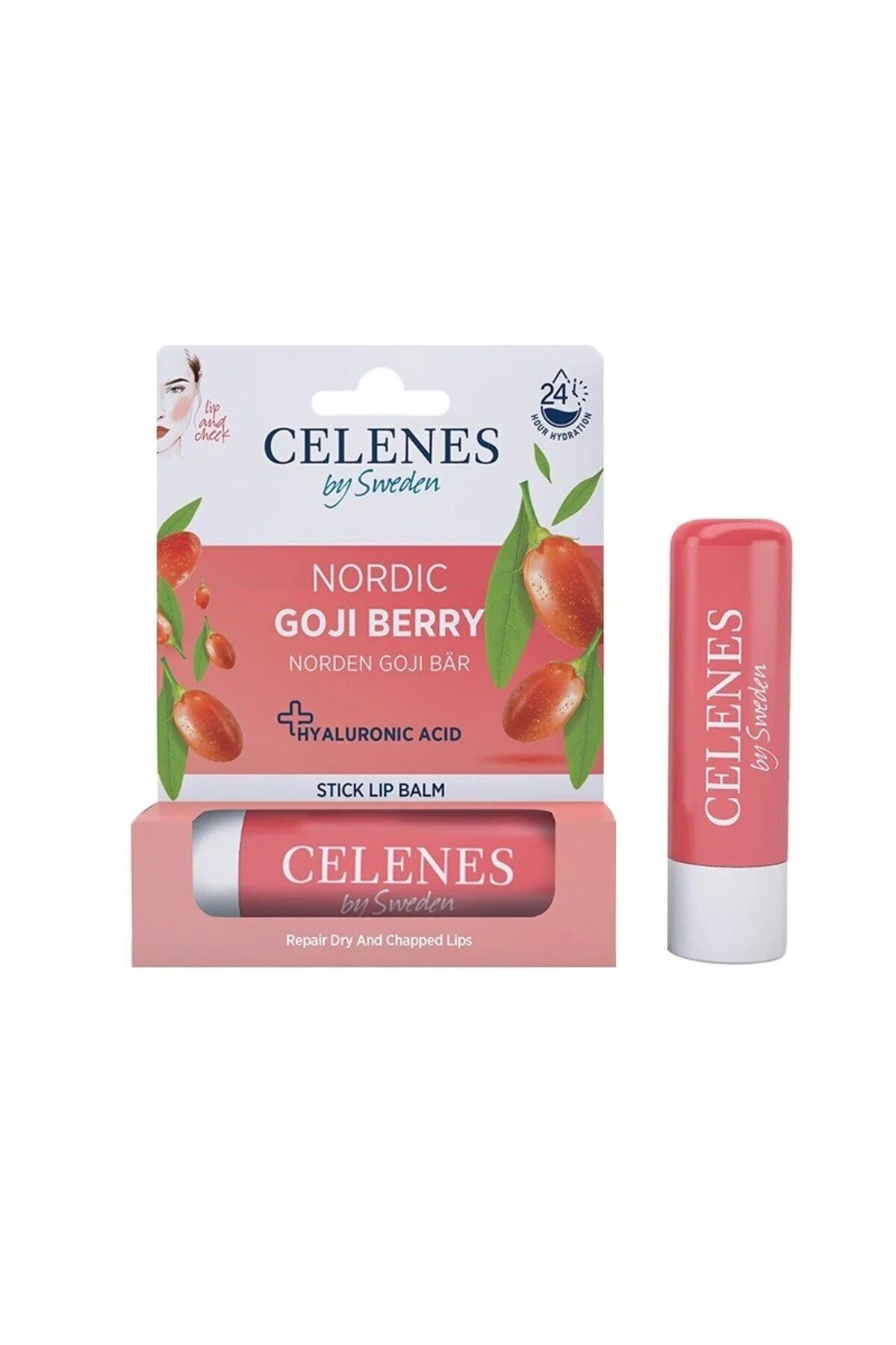 کرم لب و اسکراب NORDIC GOJI BERRY LIP AND CHEEK STICK BALM Celenes by Sweden