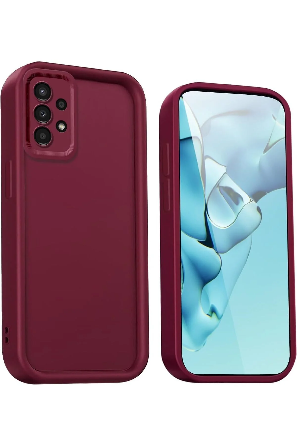 کاور و قاب پوشش محافظ سیلیکونی قرمز CLARET جذب شوک با بافت نرم دوربین SAMSUNG GALAXY A52 فیبکس Fibaks