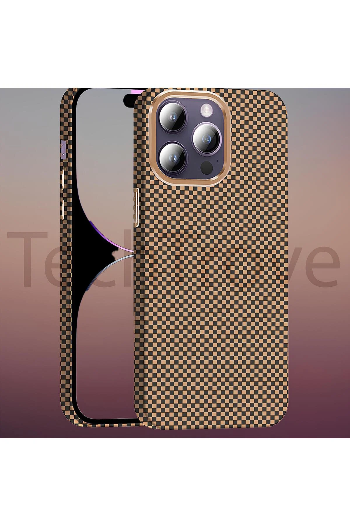 کاور و قاب سازگار IPHONE 14 PRO MAX با ویژگی شارژ MAGSAFE پوشش کیفیت بالا ظاهر فیبر کربن TechTrove