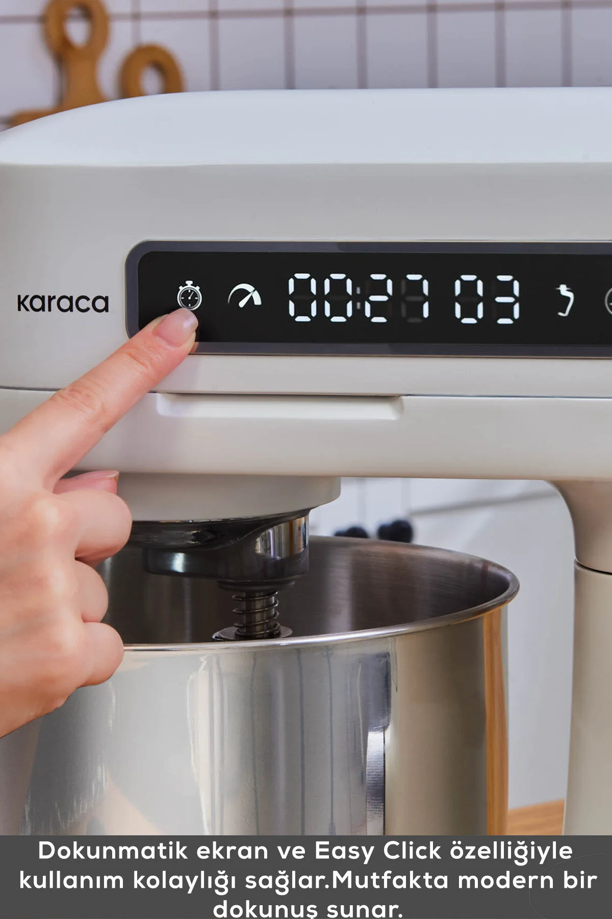 میکسر و ست PRO ARTISAN DIGITURE SCREEN CATHING CHEF 1600W سفید 5 LT. کاراجا Karaca