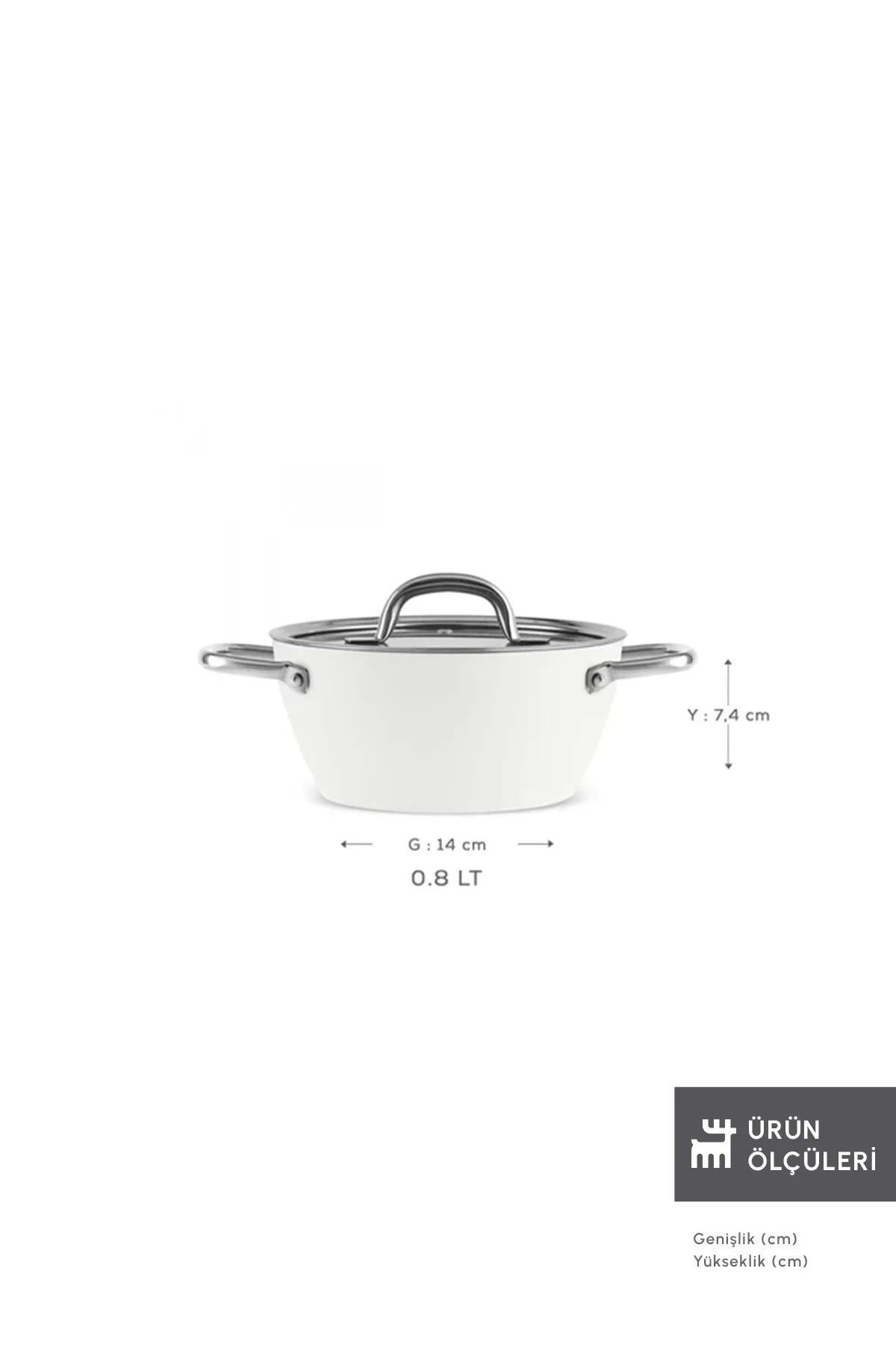 قابلمه X REFIKA SWISS CRYSTAL METAL HANDLED 0 OIL نسوز نچسب 14 سانتی متری کرمی Karaca