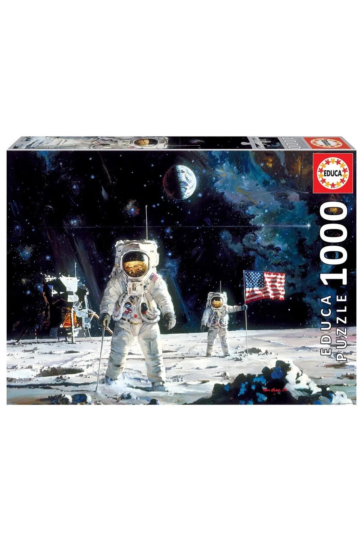 پازل مردانه EDUCA 1000 تکه First Man On The Moon No.18459 063149 Genel Markalar