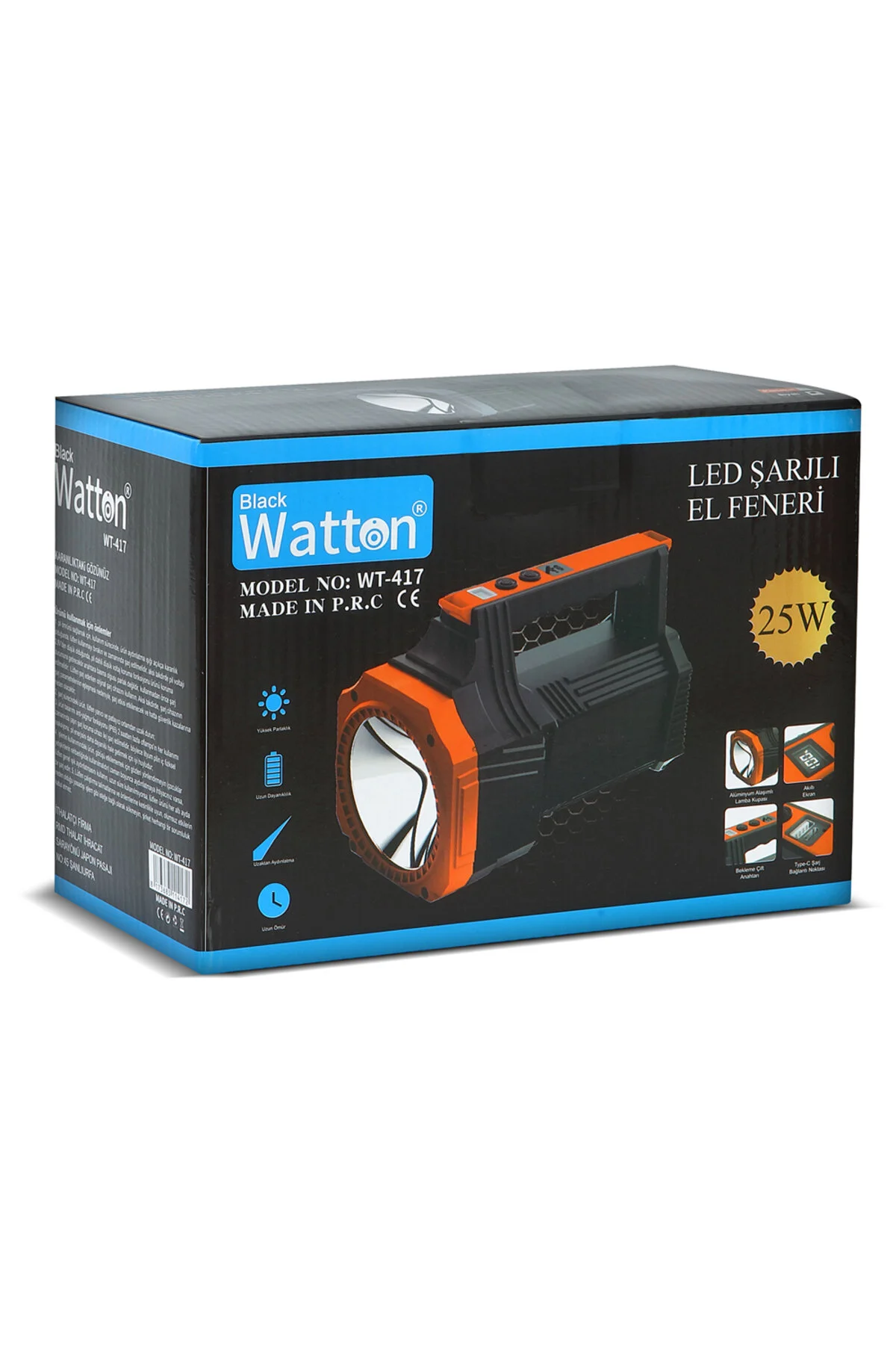 چراغ قوه شارژ LED 25W WT 417 Skygo