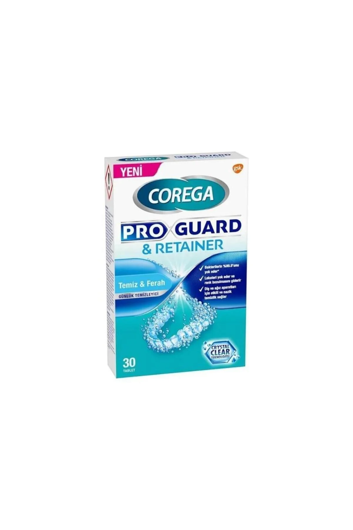 محصولات سفیدکننده دندان PROGARD & RETAINER DAILY CLEANER 30 تبلت Corega