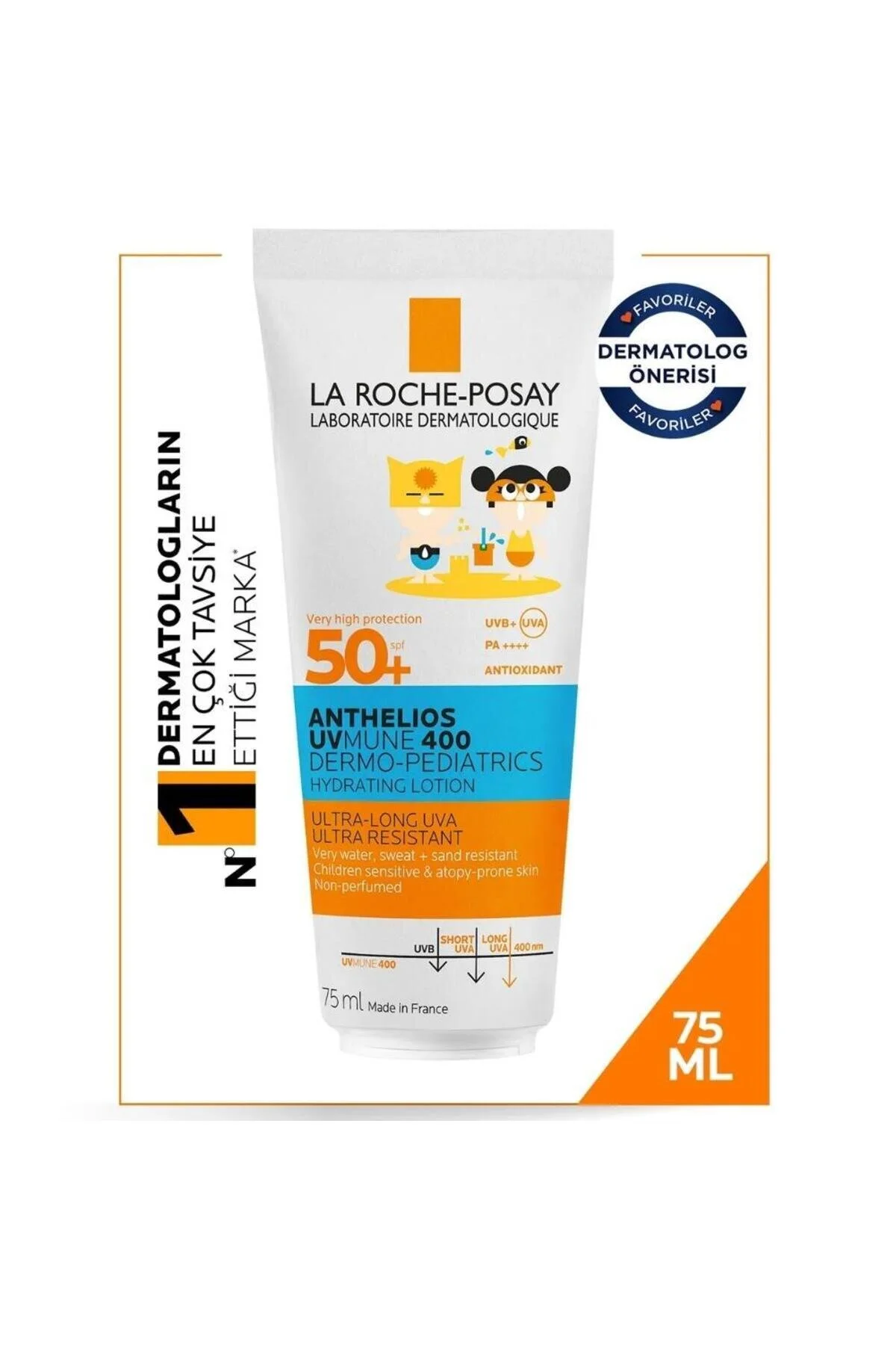 کرم ضد آفتاب کودک ANTHELIOS UVMUNE 400 DERMO PEDIATRICS SPF 50 75 ML La Roche Posay